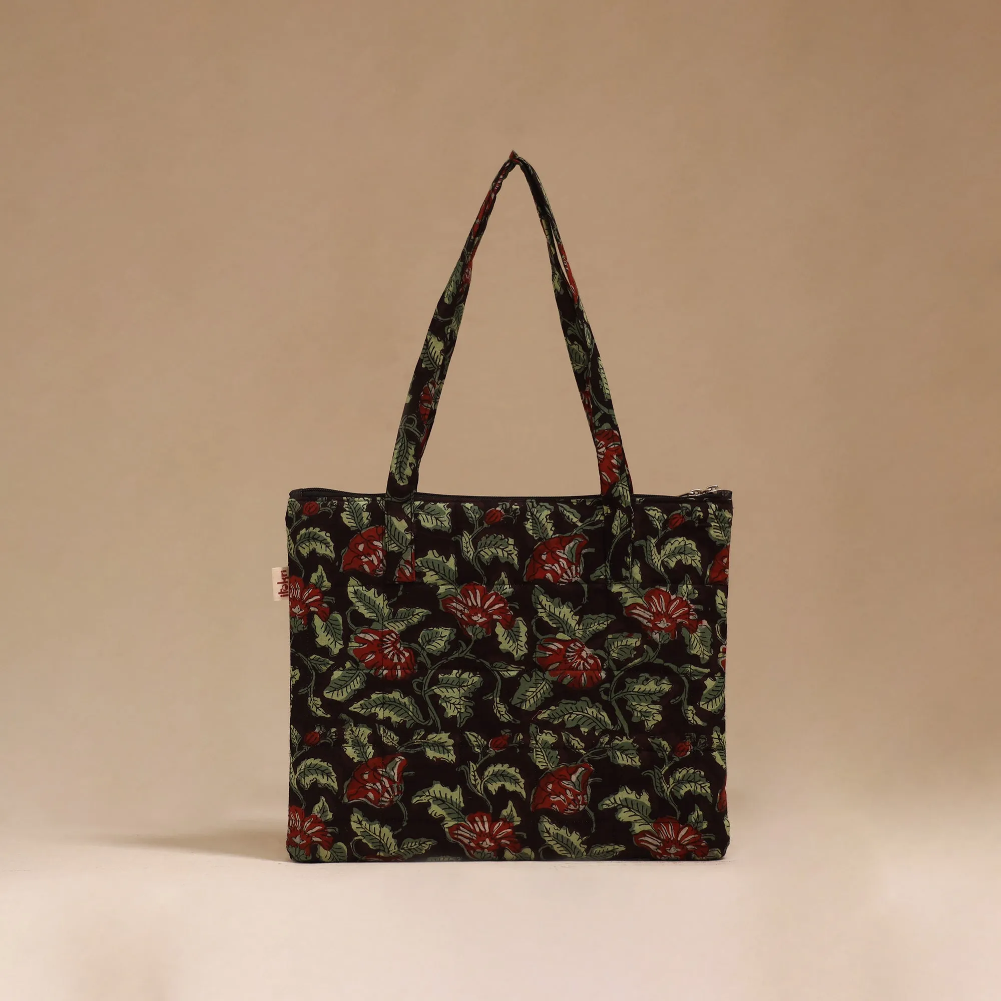 Black - Handcrafted Quilted Handbag 12 sold by Itokri