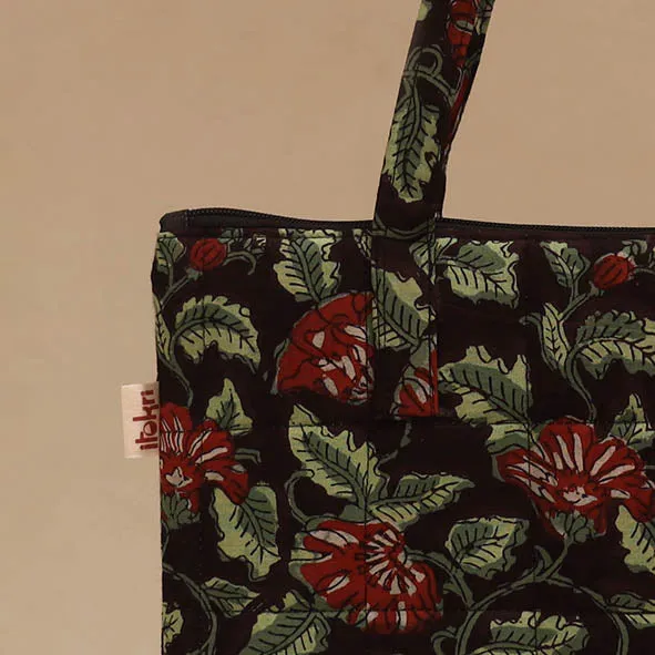 Black - Handcrafted Quilted Handbag 12 sold by Itokri product image thumbnail 3