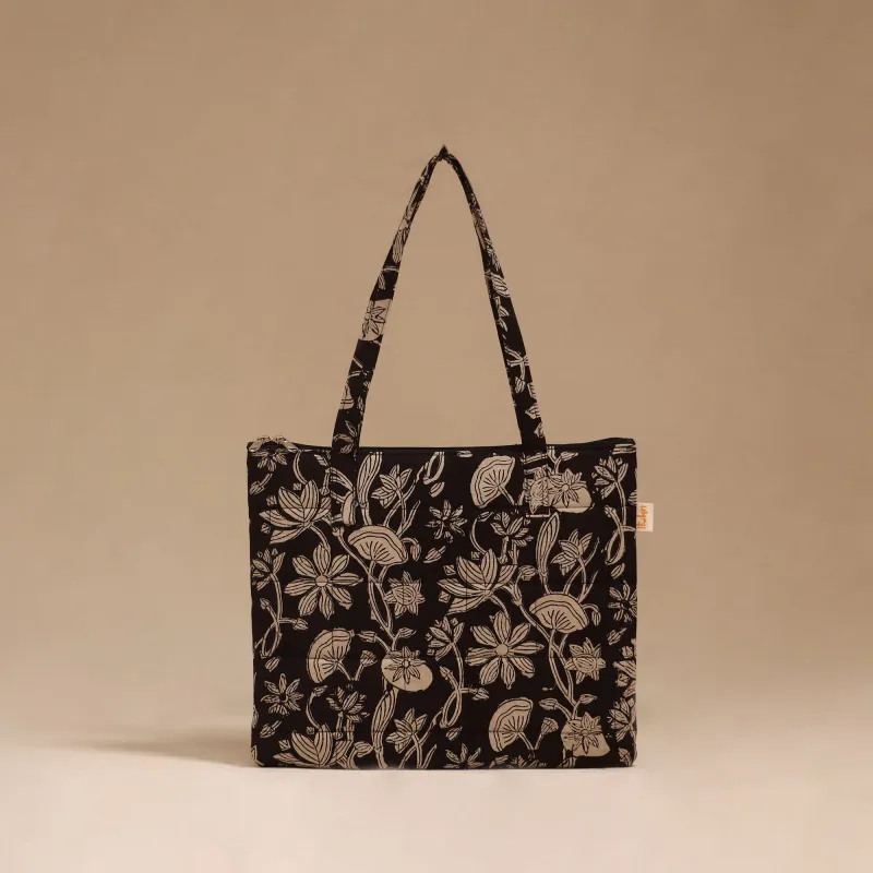 Black - Handcrafted Quilted Handbag 08 sold by Itokri