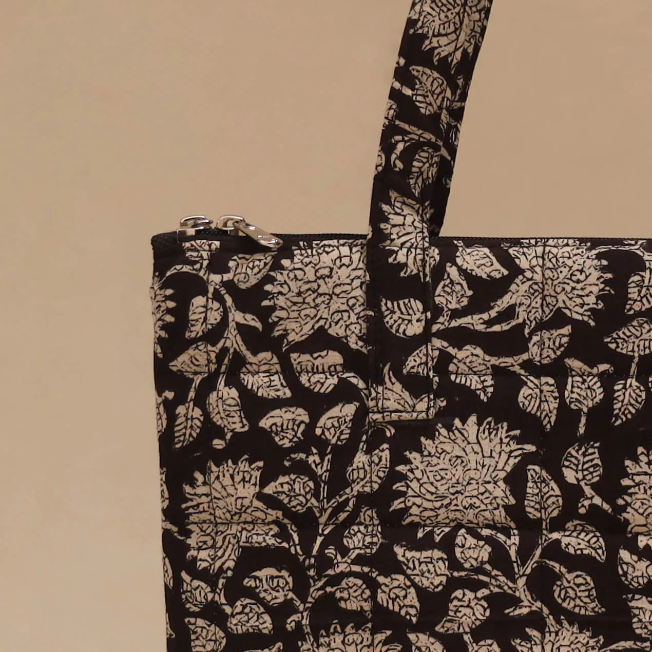 Black - Handcrafted Quilted Handbag 05 sold by Itokri product image thumbnail 3