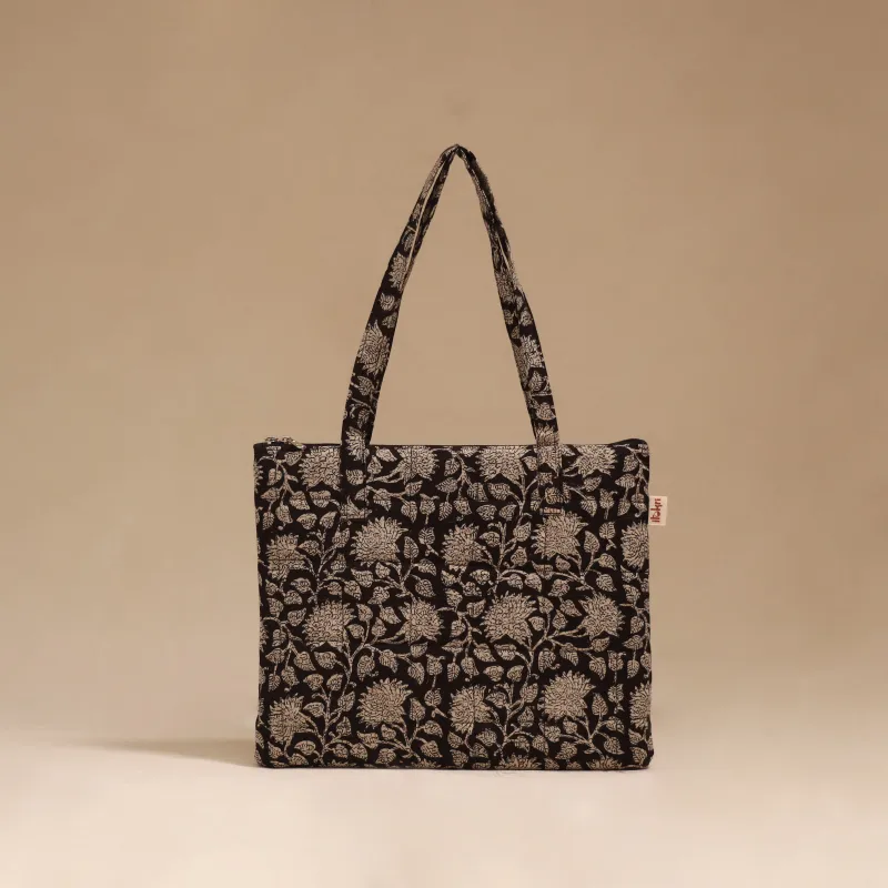 Black - Handcrafted Quilted Handbag 05 sold by Itokri