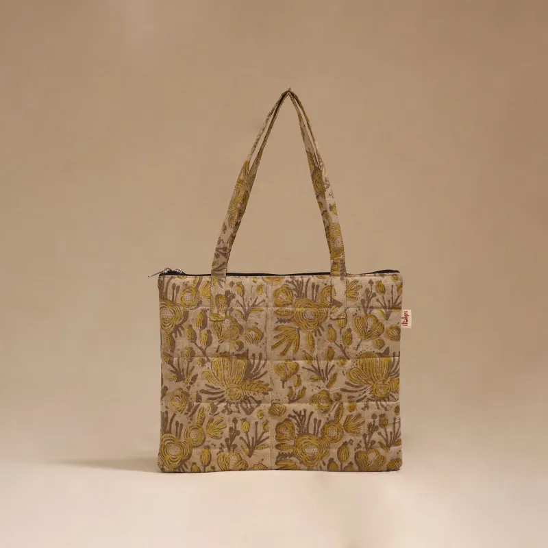 Beige - Handcrafted Quilted Handbag 01 sold by Itokri