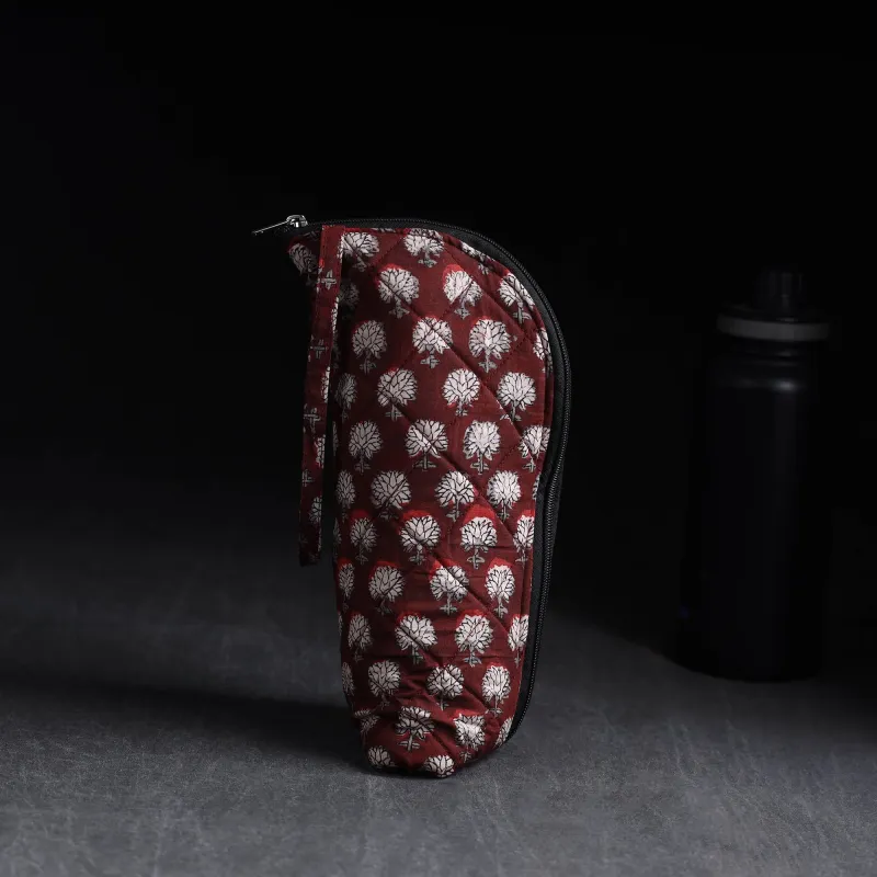 Maroon - Handmade 1L Water Bottle Cover 37 made by Itokri