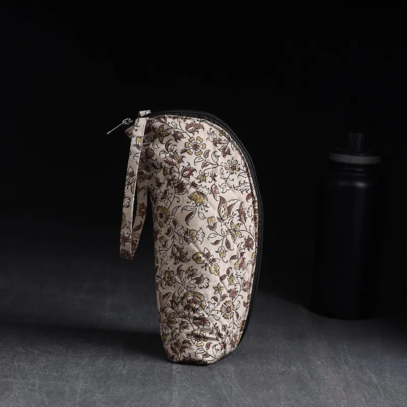 Beige - Handmade 1L Water Bottle Cover 08 made by Itokri