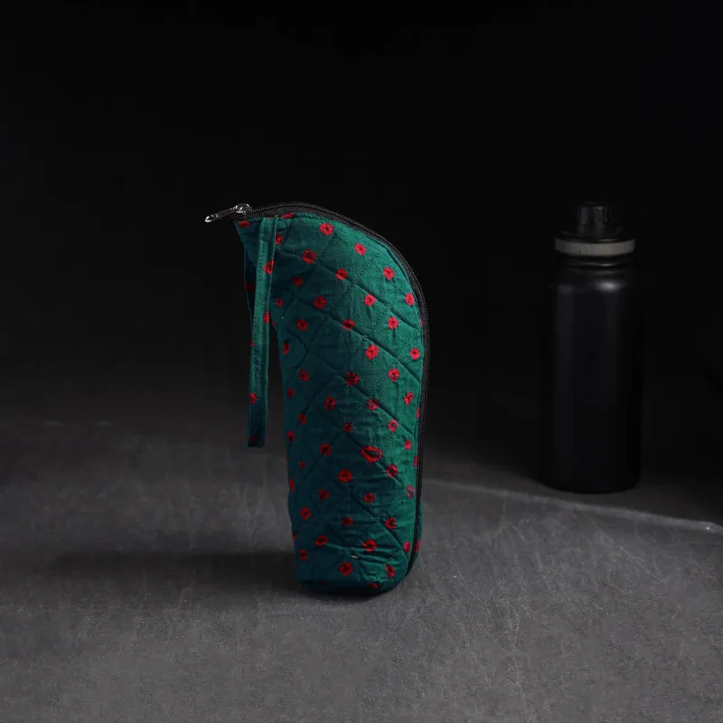 Green - Handmade 1L Water Bottle Cover 01 made by Itokri