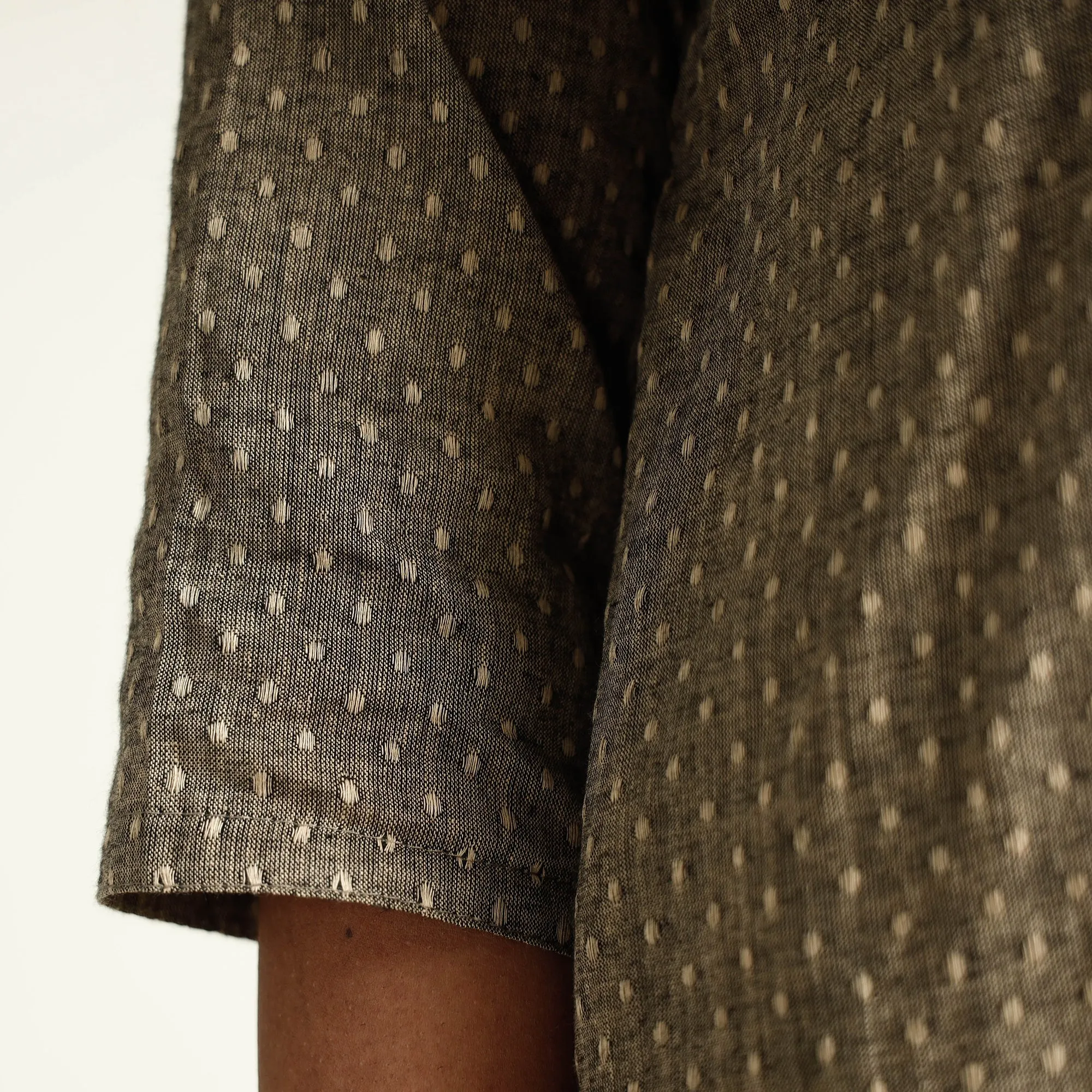 Brown - Jacquard Cotton Long Straight Kurta sold by Itokri product image thumbnail 5