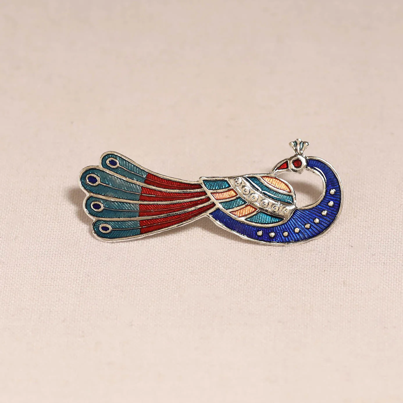 Blue - Handcrafted Paka Meenakari Saree Pin 236 sold by Itokri product image thumbnail 2