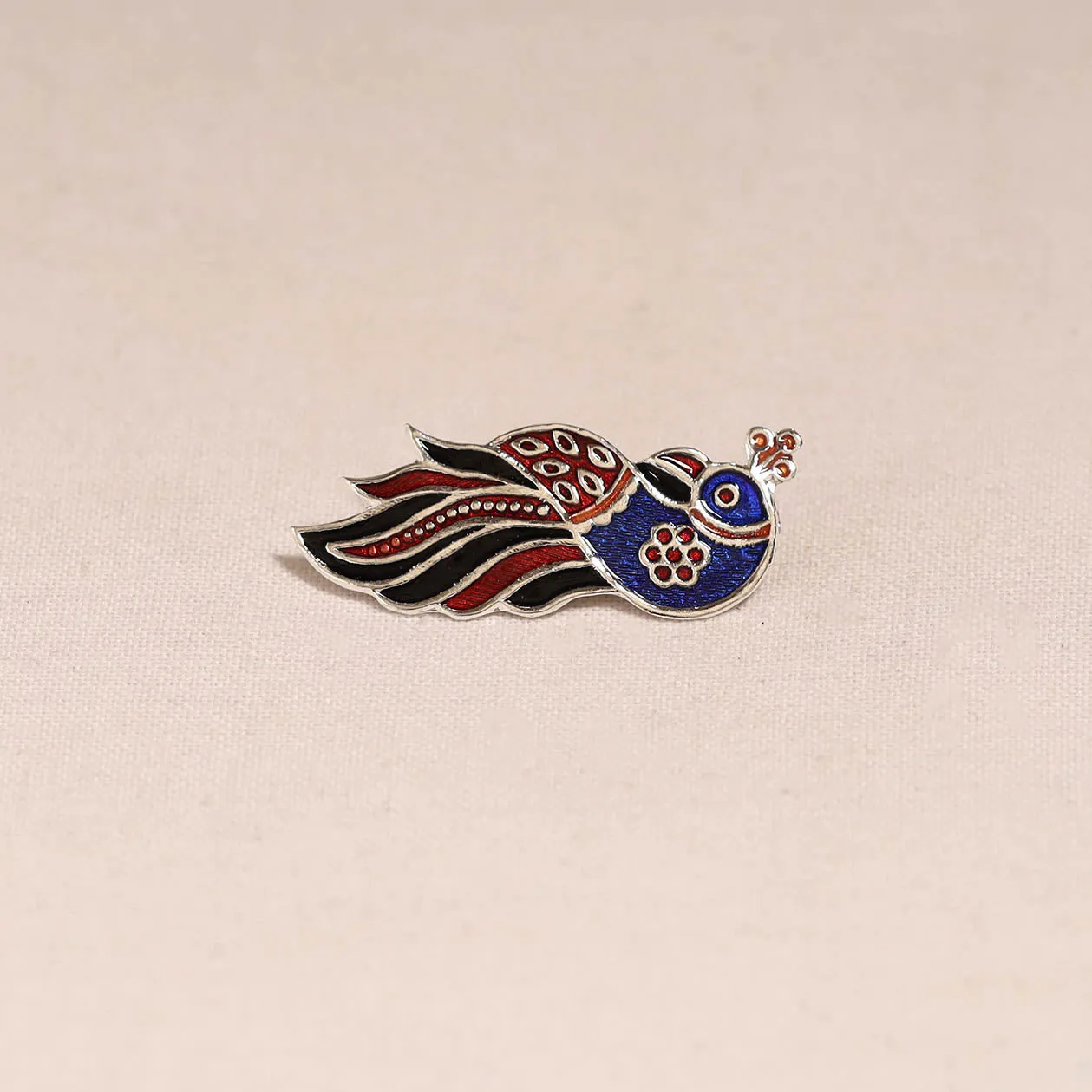 Blue - Handcrafted Paka Meenakari Saree Pin 216 sold by Itokri product image thumbnail 2