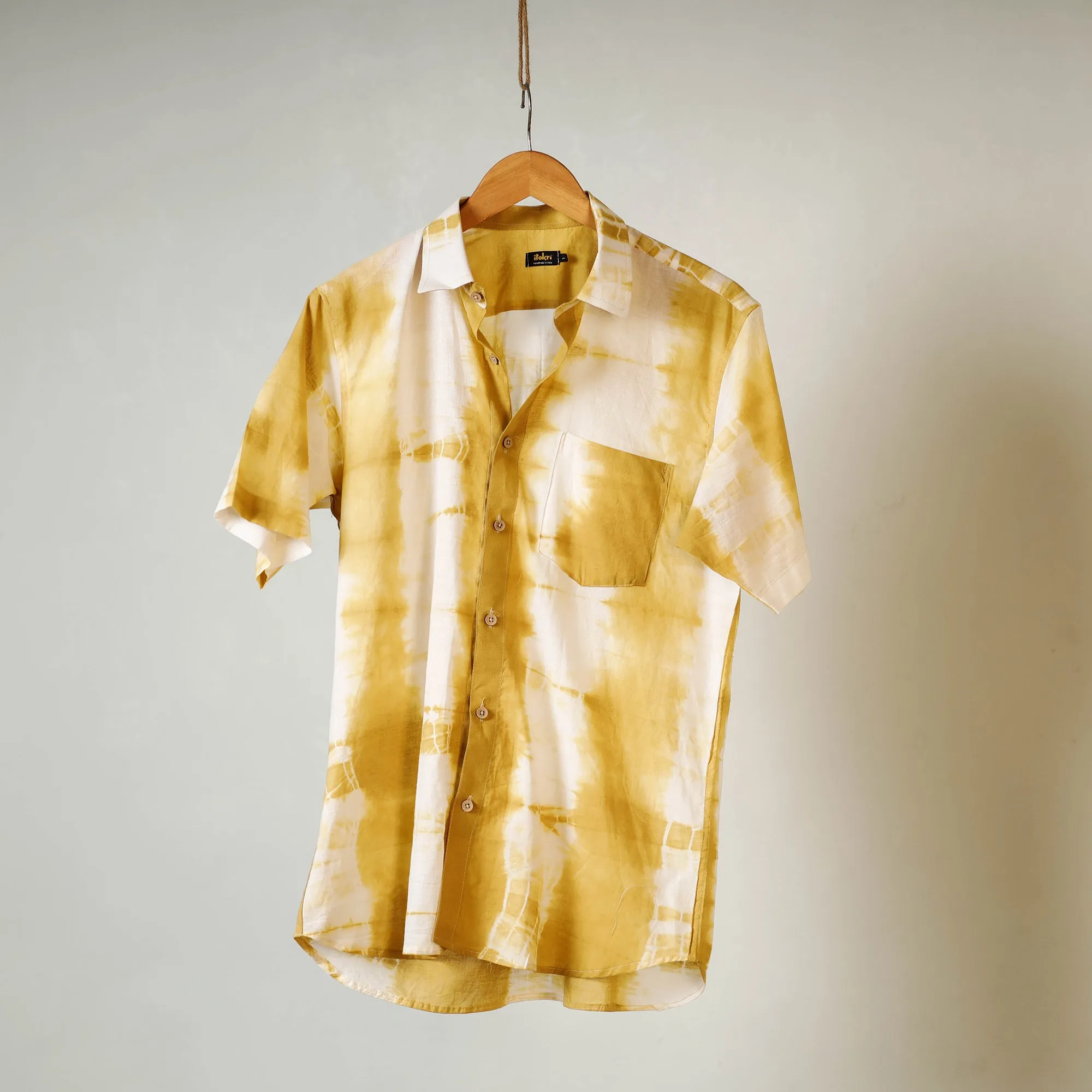 Shibori Tie-Dye Mul Cotton Men Half Sleeve Shirt sold by Itokri product image thumbnail 2