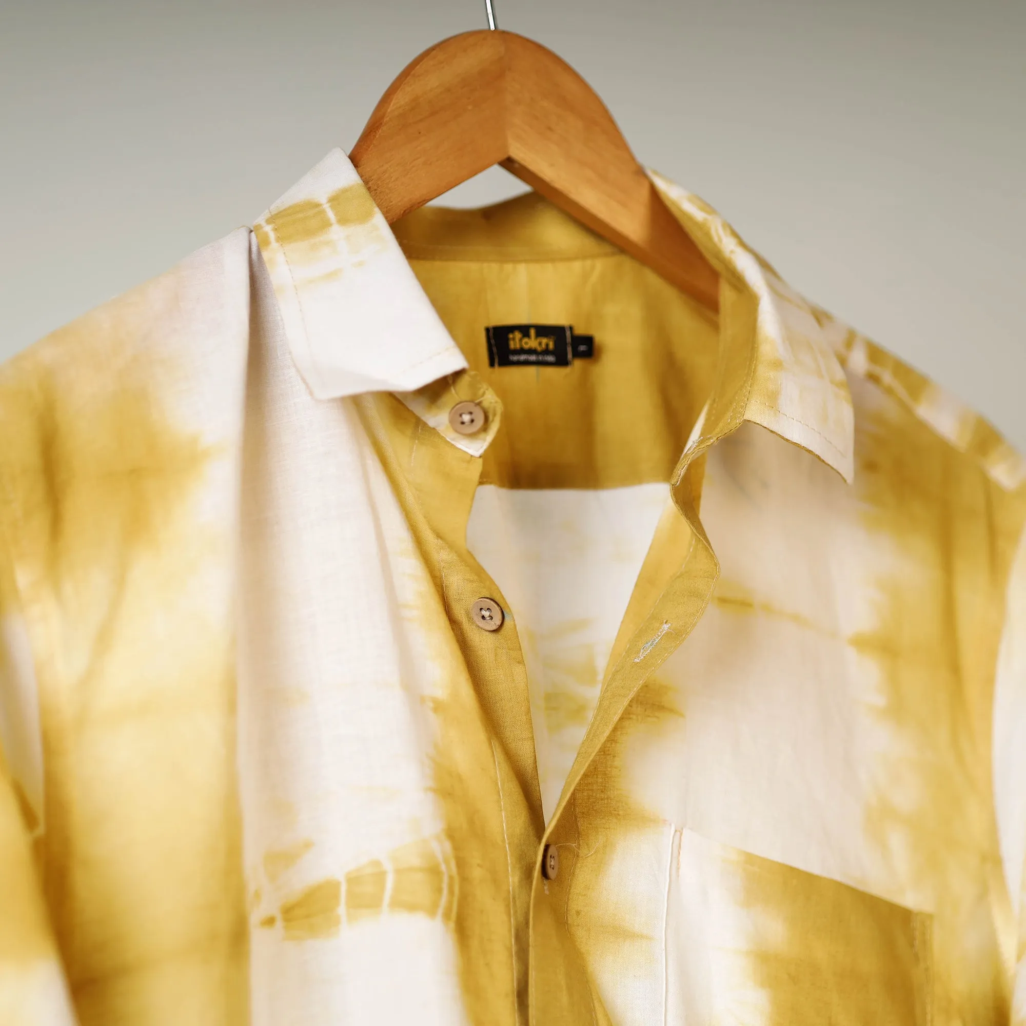 Shibori Tie-Dye Mul Cotton Men Half Sleeve Shirt sold by Itokri product image thumbnail 3