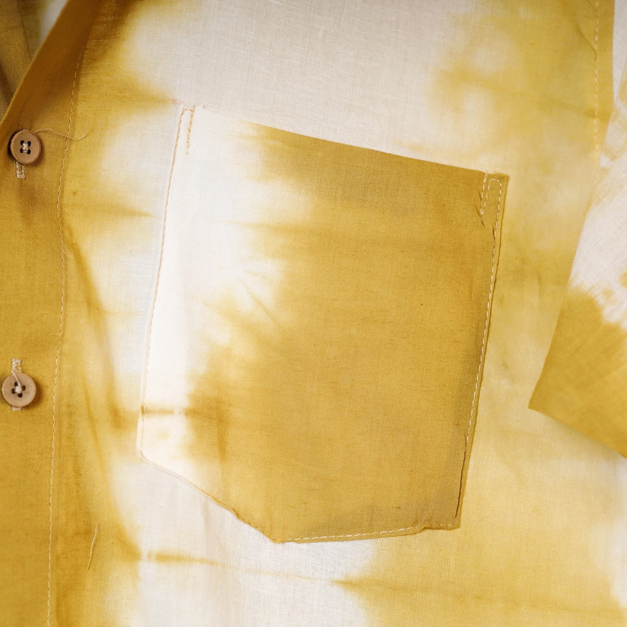 Shibori Tie-Dye Mul Cotton Men Half Sleeve Shirt sold by Itokri product image thumbnail 5