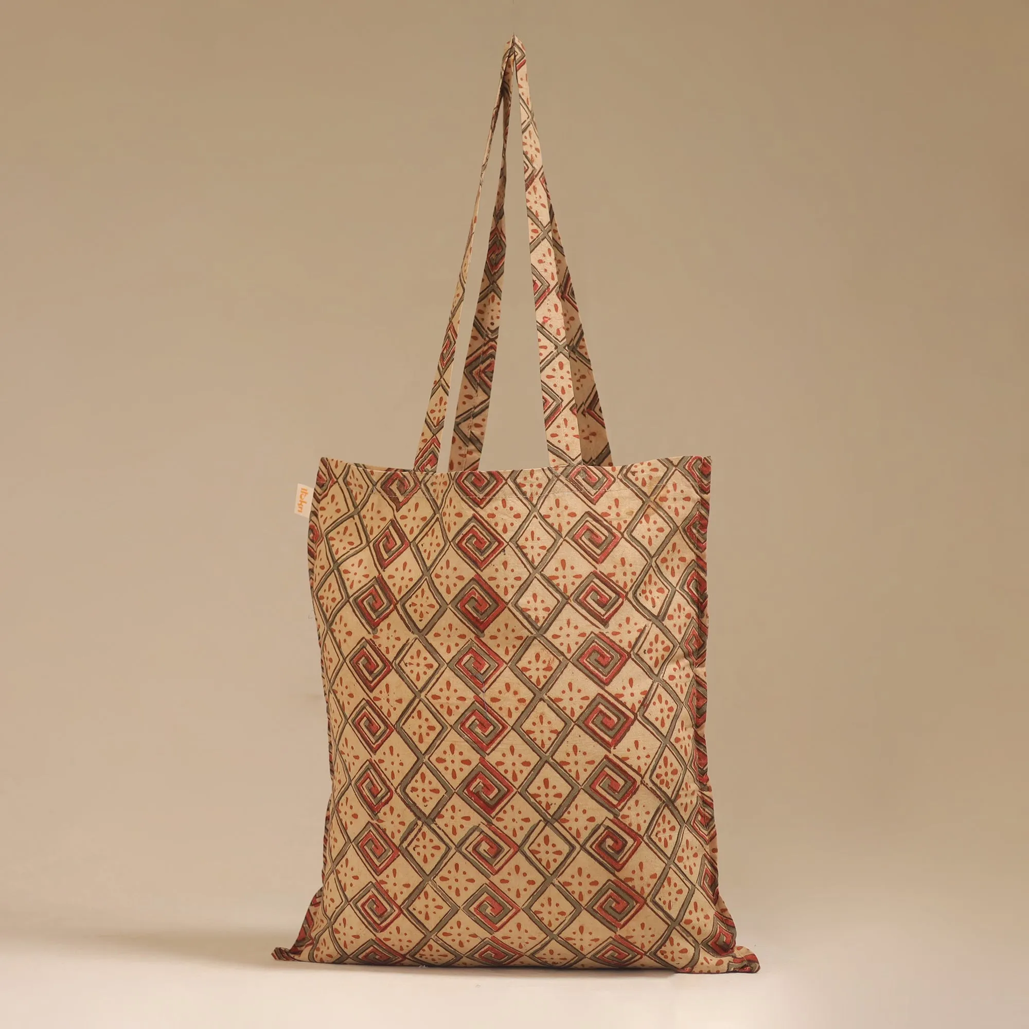 Beige - Handcrafted Fabric Jhola Bag 24 sold by Itokri product image thumbnail 2