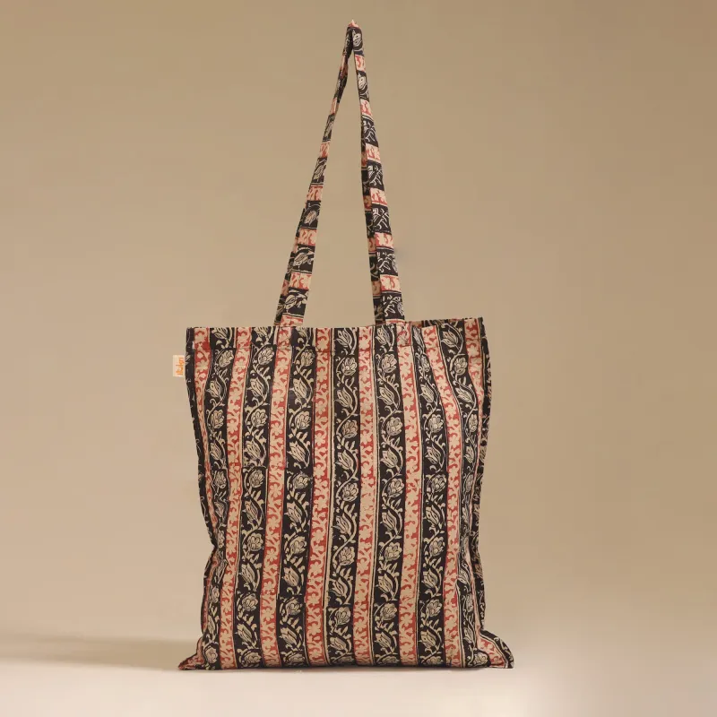 Black - Handcrafted Fabric Jhola Bag 23 made by Itokri
