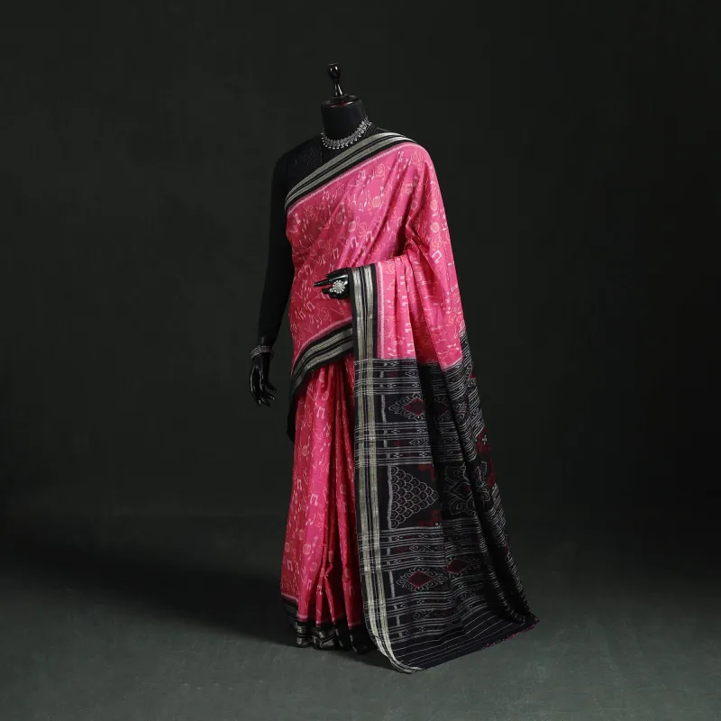 Ikat Handloom Cotton Sambalpuri Saree with Blouse Piece 01 sold by Itokri
