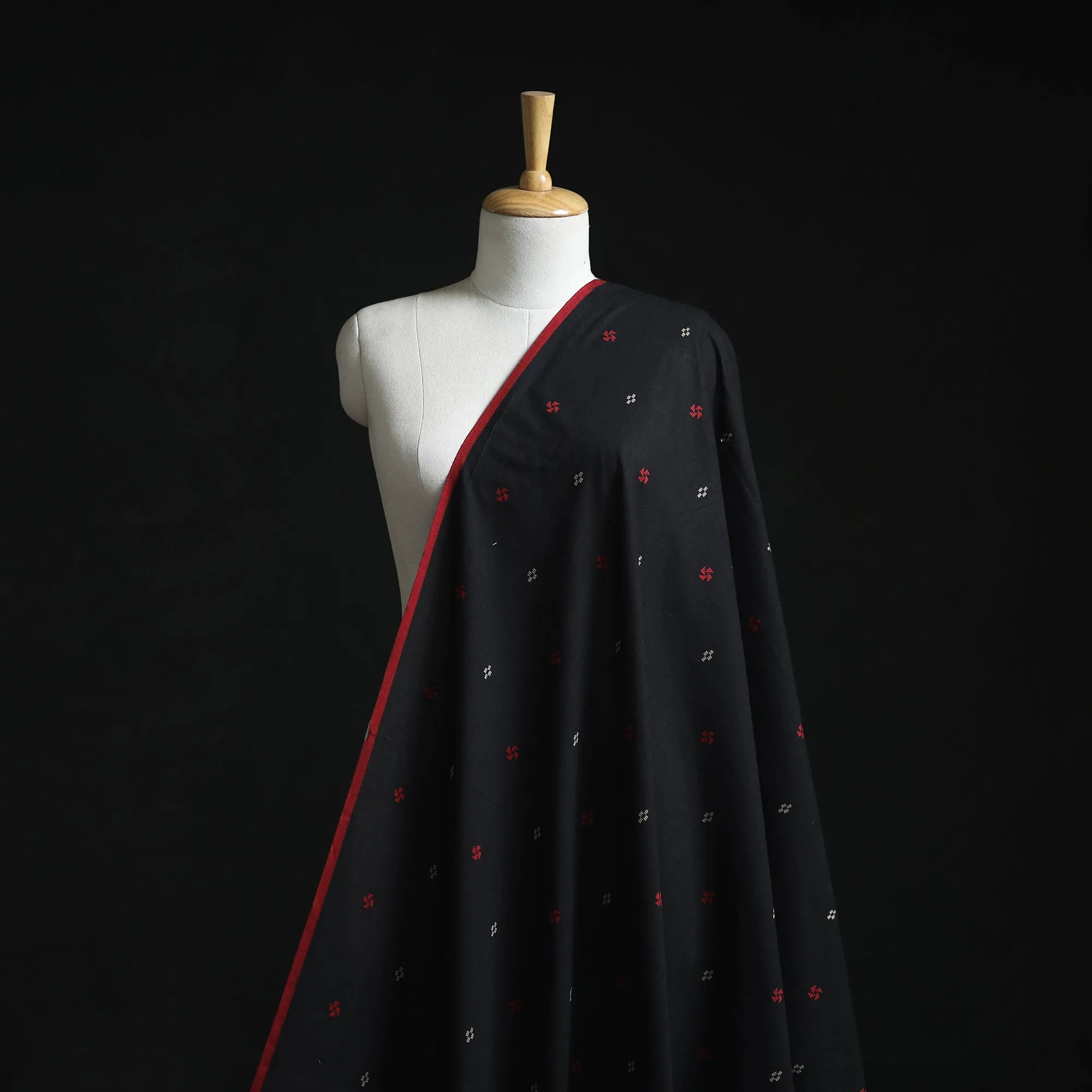 Black - Prewashed Cotton Jacquard Fabric 17 sold by Itokri