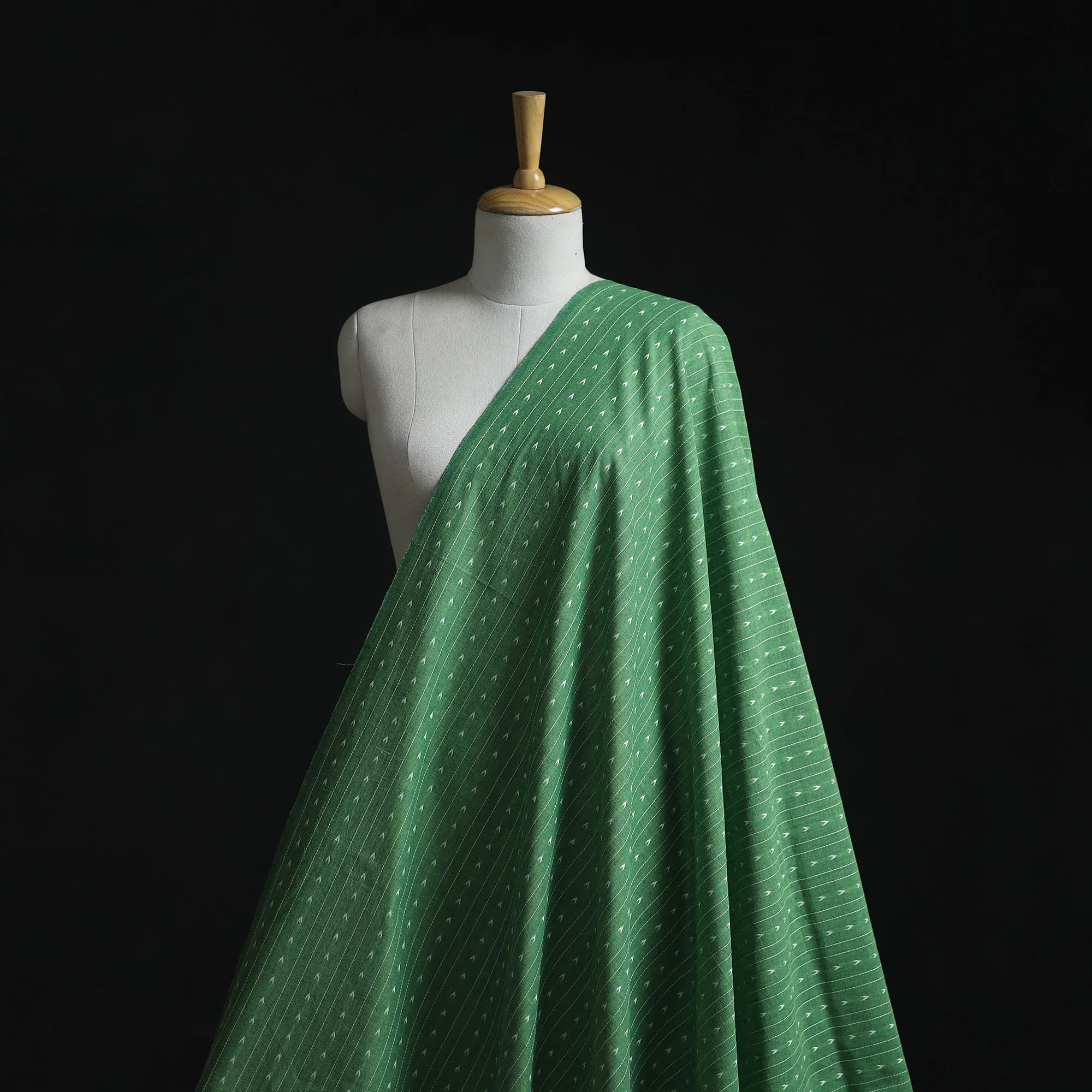 Green - Prewashed Cotton Jacquard Fabric 04 sold by Itokri