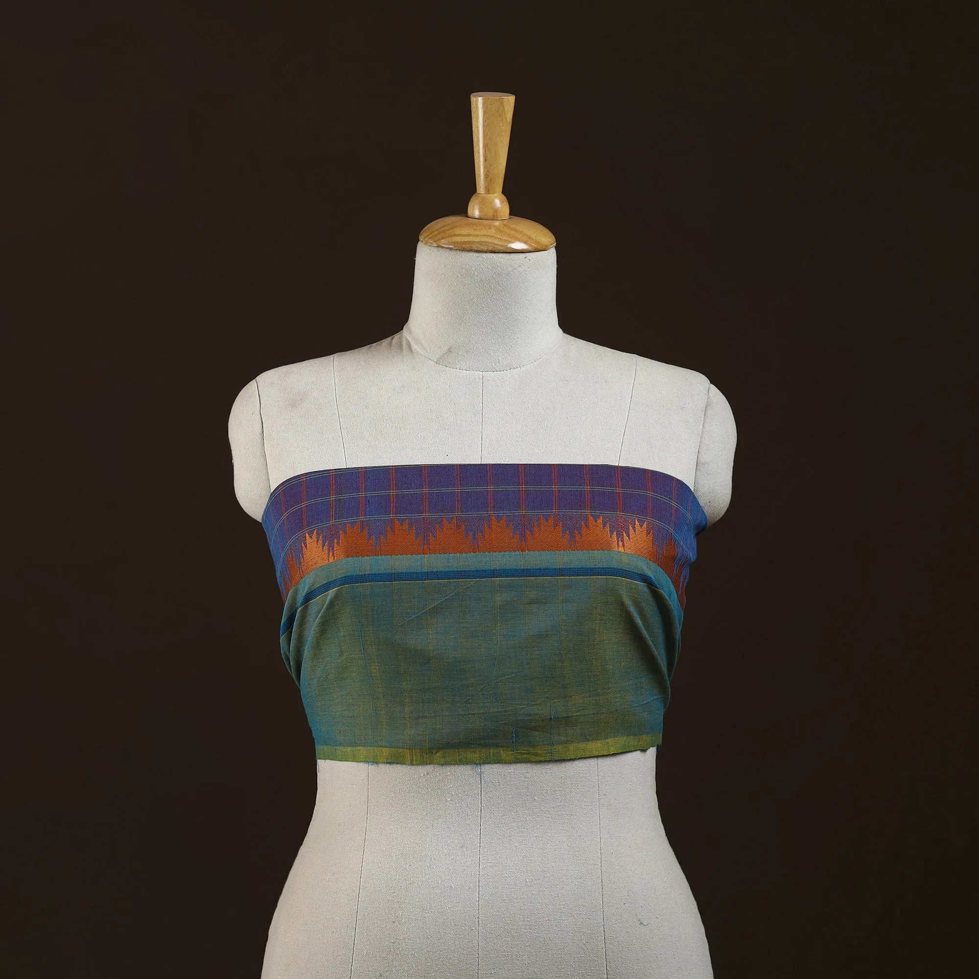 Multicolor - Kanchipuram Cotton Blouse Piece 08 sold by Itokri