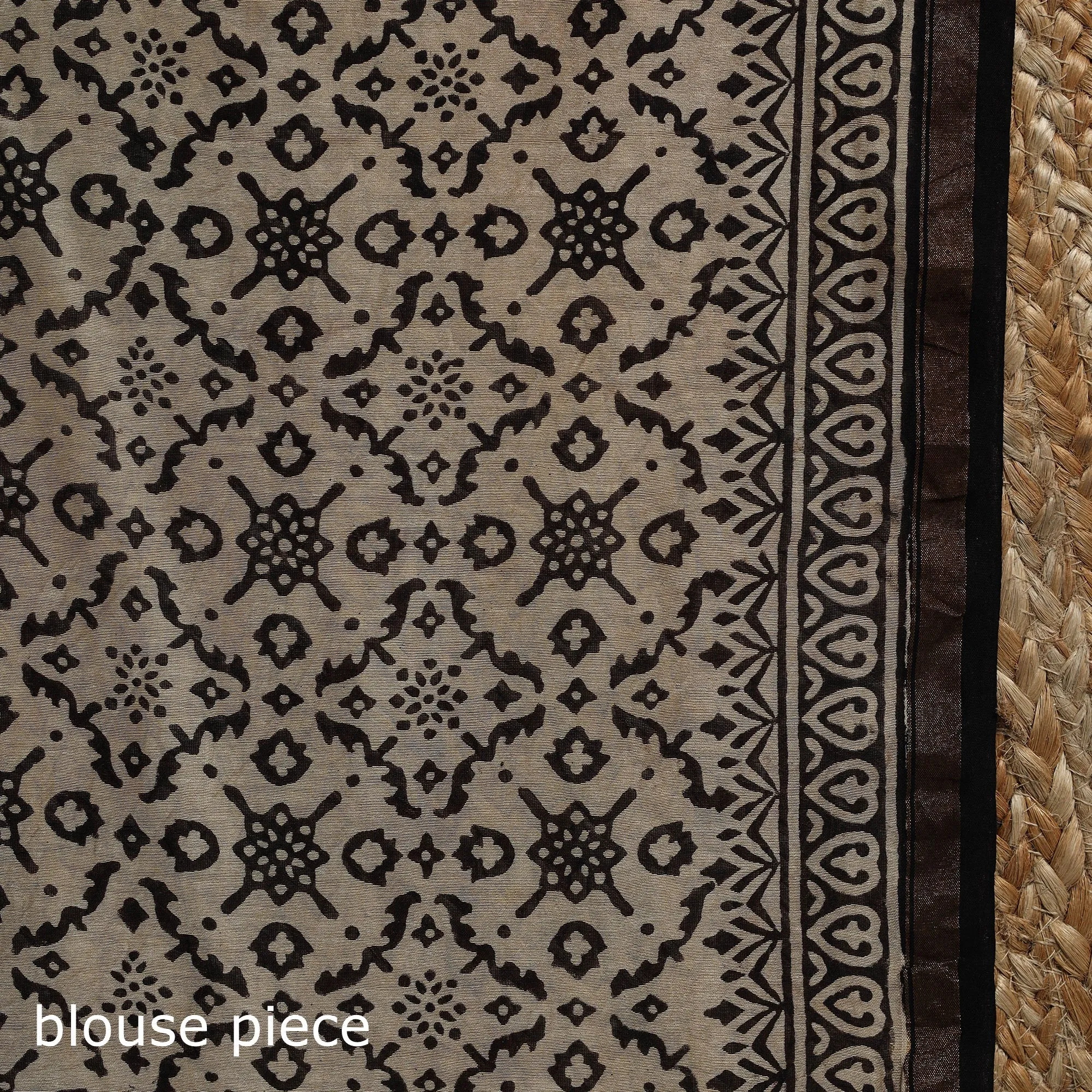 Red - Chanderi Silk Natural Dyed Hand Block Dabu Bagru Print Saree 63 sold by Itokri product image thumbnail 5