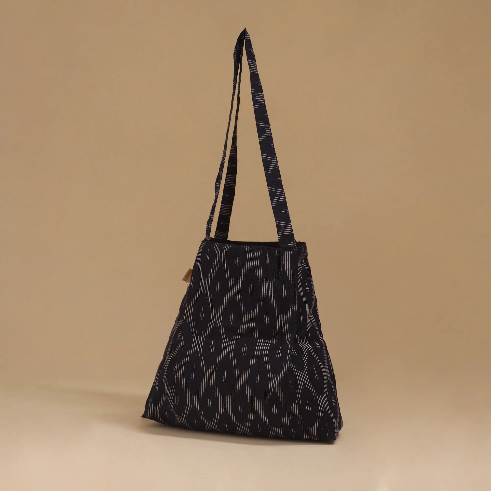 Black - Handcrafted Fabric Jhola Bag 38 sold by Itokri