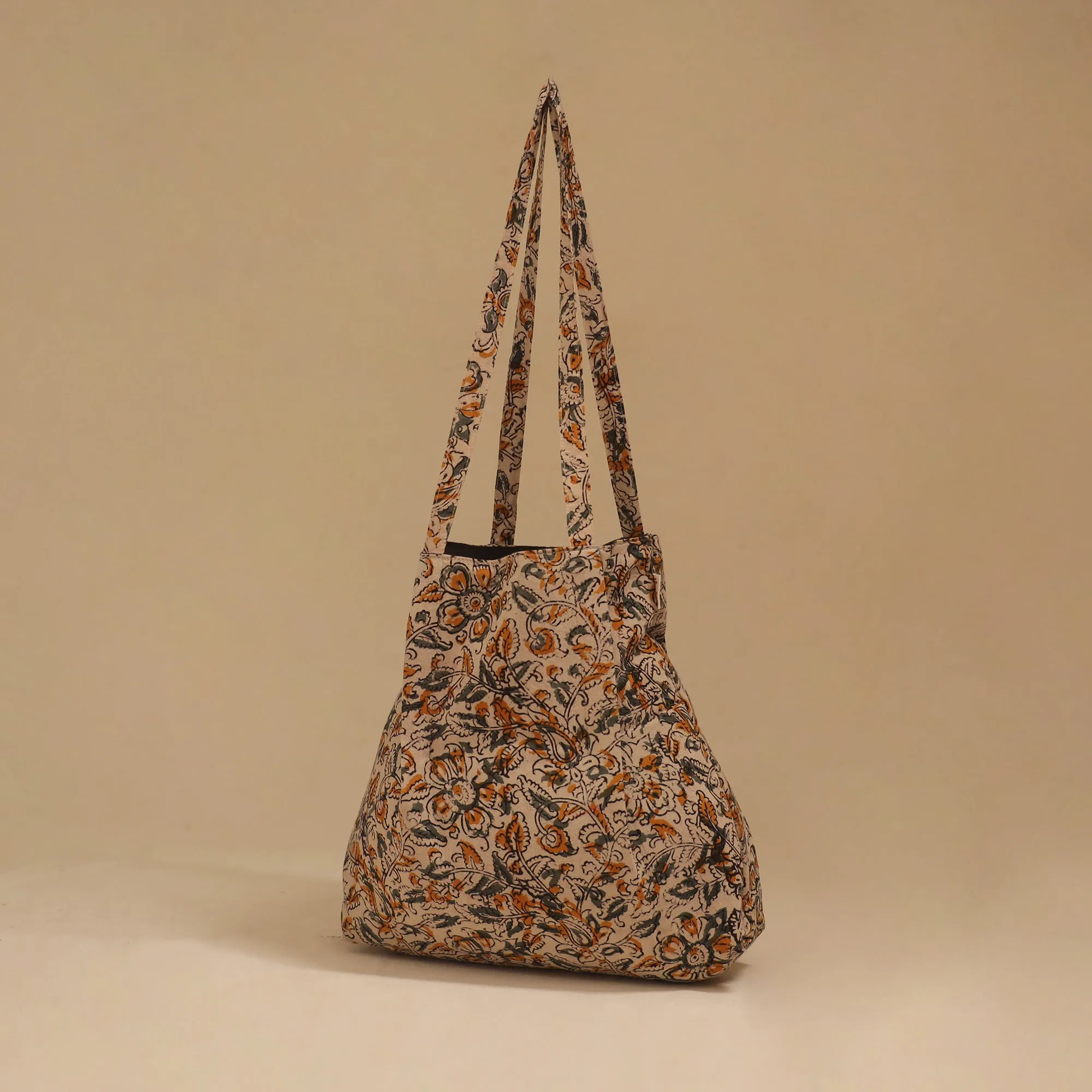 Beige - Handcrafted Fabric Jhola Bag 29 sold by Itokri product image thumbnail 2