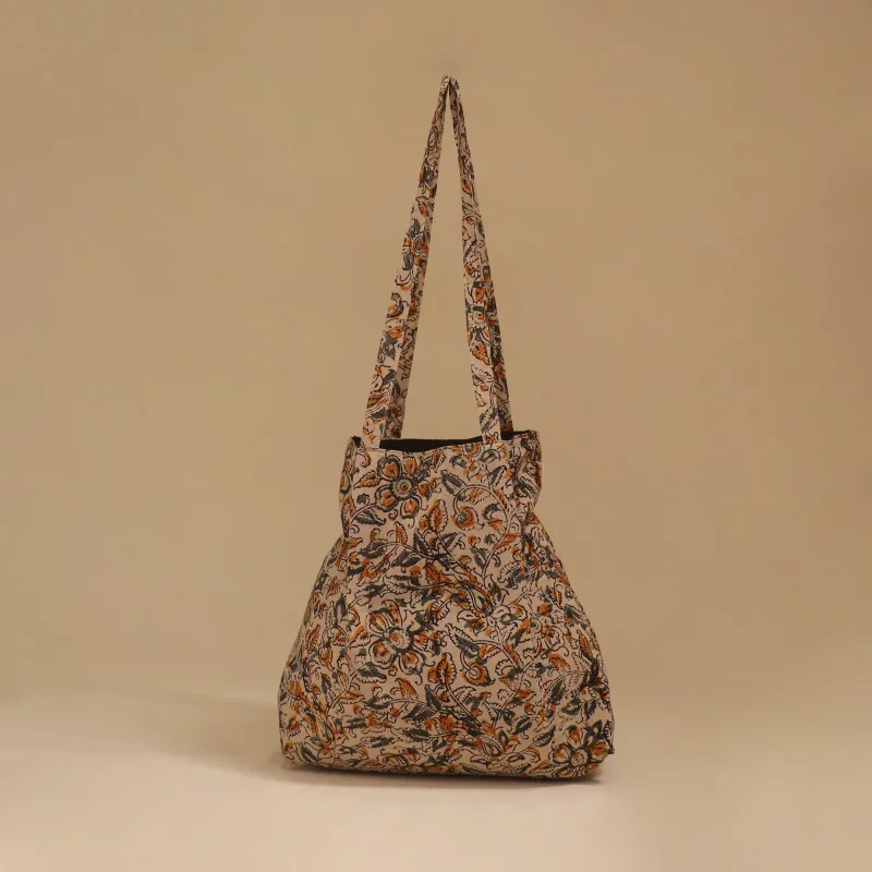 Beige - Handcrafted Fabric Jhola Bag 29 sold by Itokri