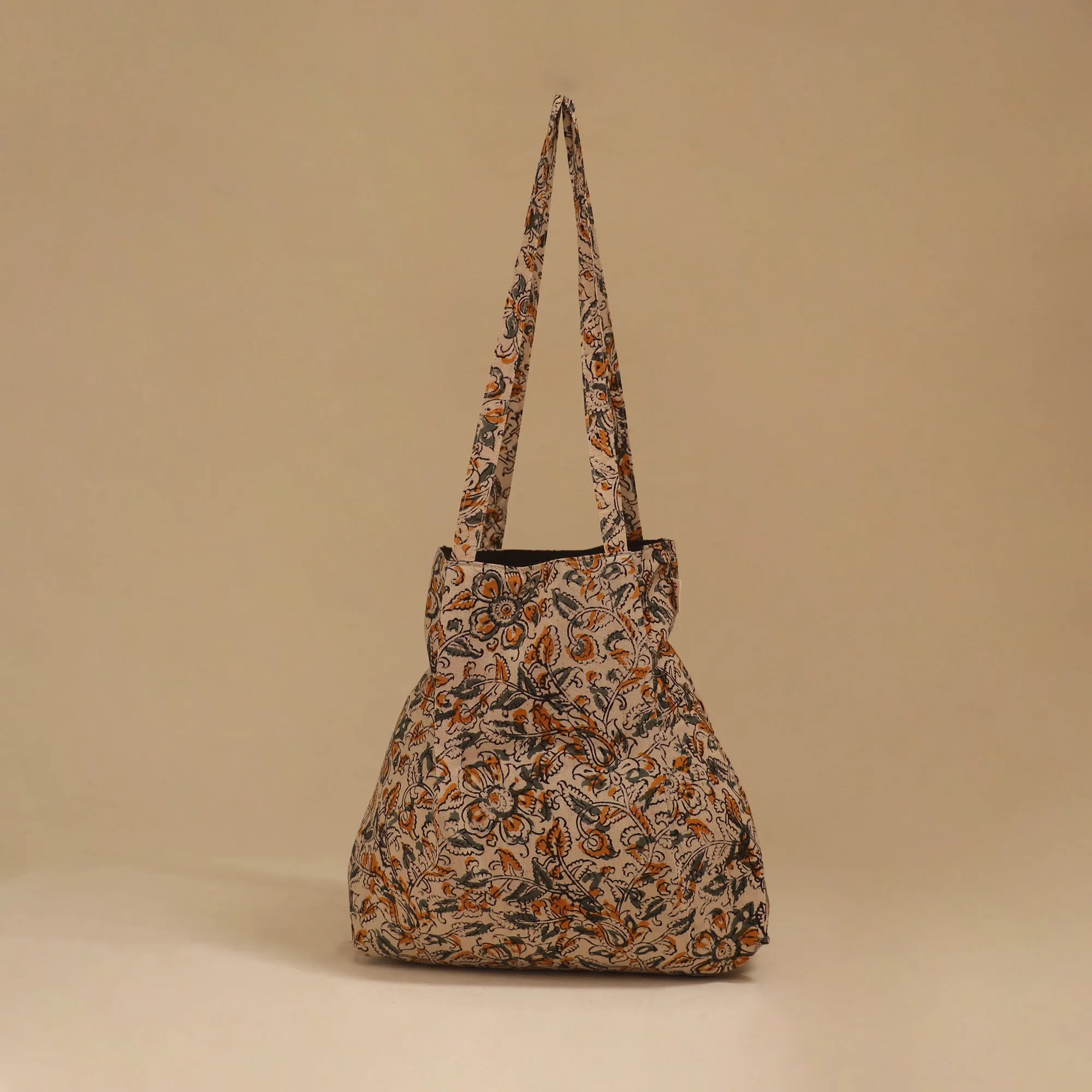 Beige - Handcrafted Fabric Jhola Bag 29 sold by Itokri