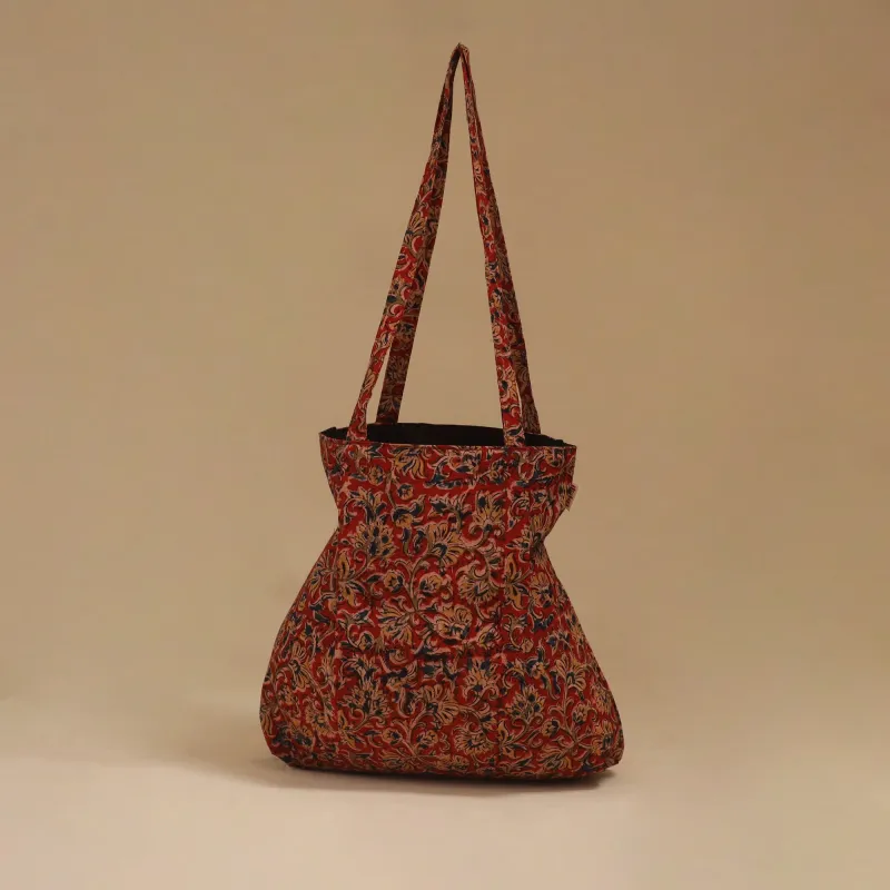 Red - Handcrafted Fabric Jhola Bag 20 made by Itokri