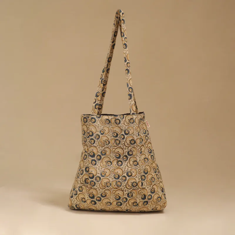 Beige - Handcrafted Fabric Jhola Bag 05 made by Itokri
