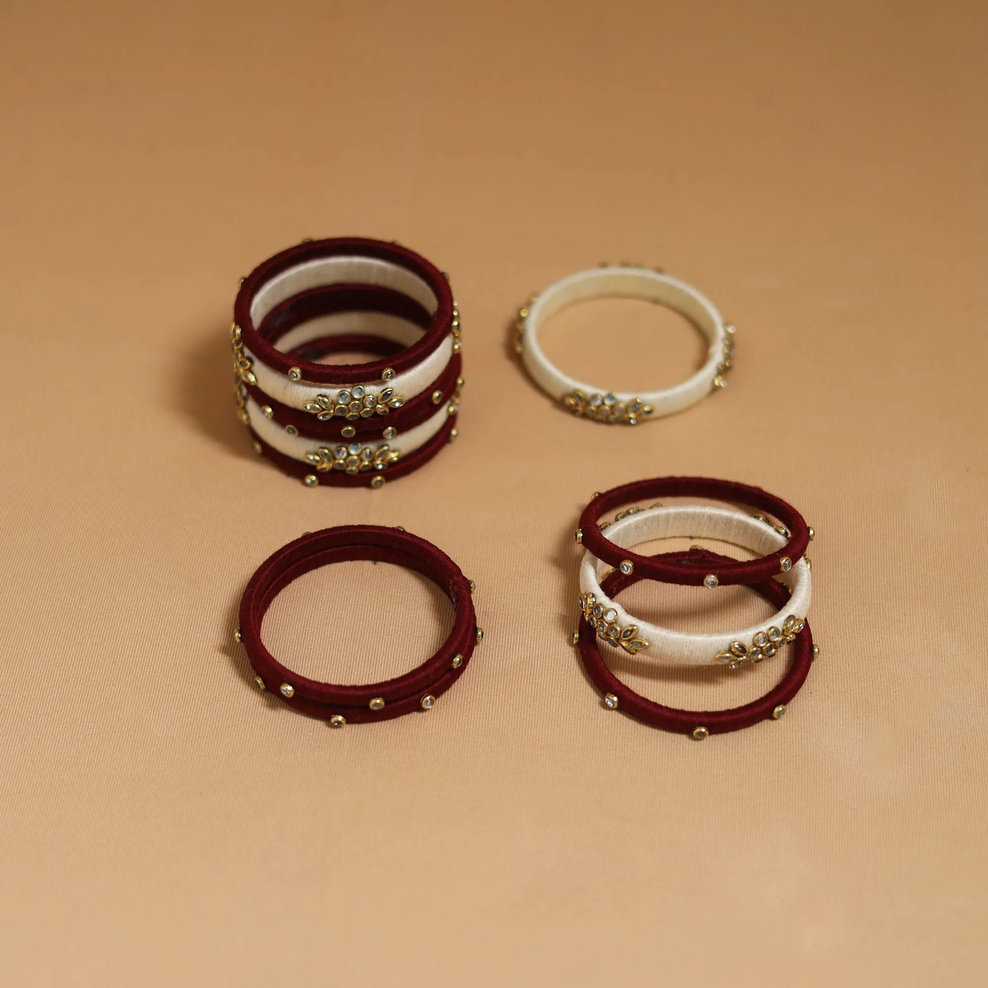 Thread Kundan Work Handmade Bangle Set 17 sold by Itokri product image thumbnail 2