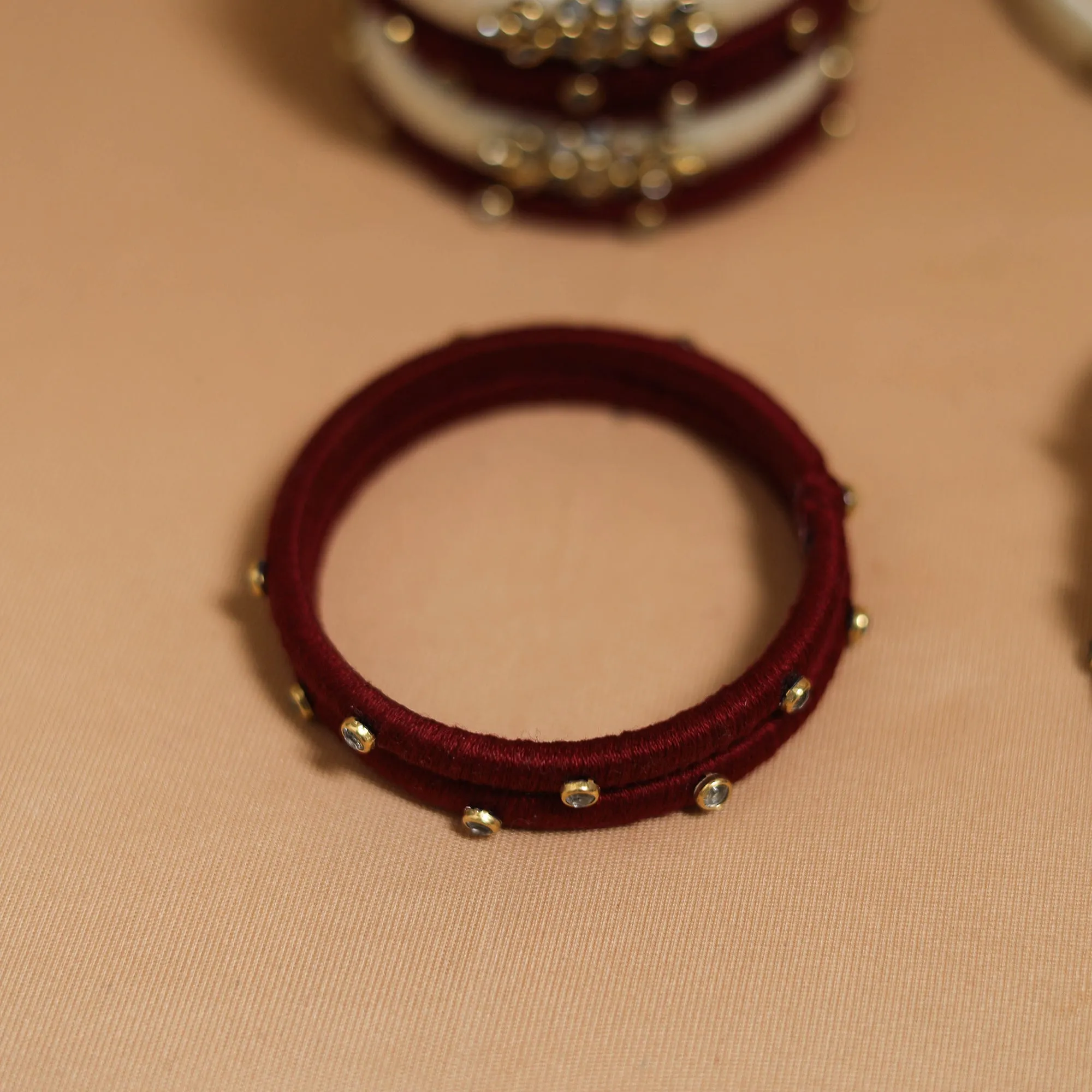 Thread Kundan Work Handmade Bangle Set 17 sold by Itokri product image thumbnail 4