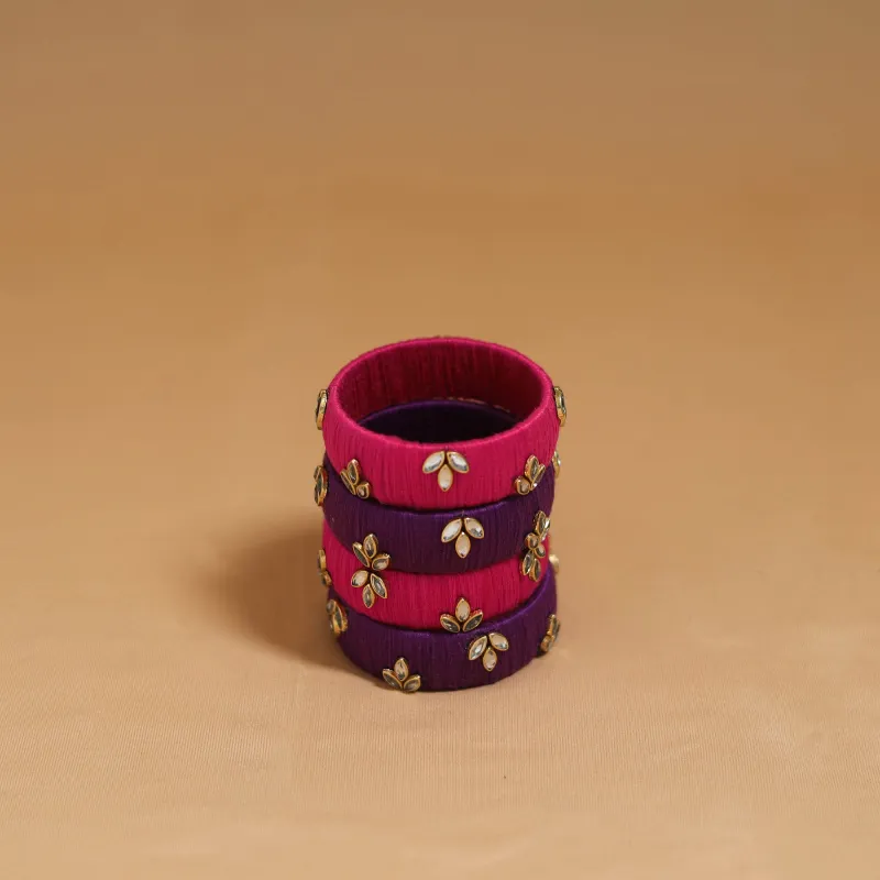 Thread Kundan Work Handmade Bangle SO4 (Size - 2-4) 15 made by Itokri