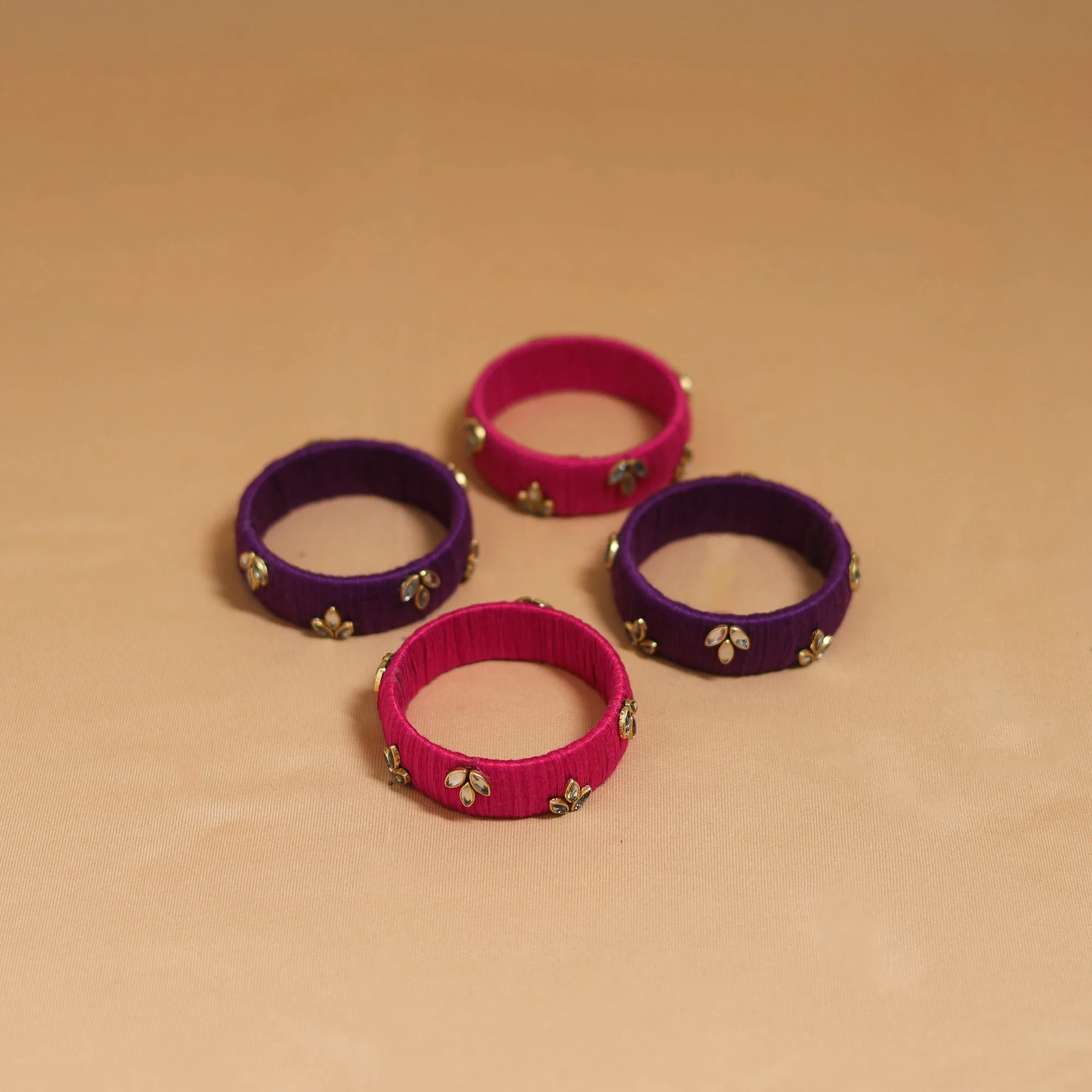 Thread Kundan Work Handmade Bangle SO4 (Size - 2-4) 15 sold by Itokri product image thumbnail 2