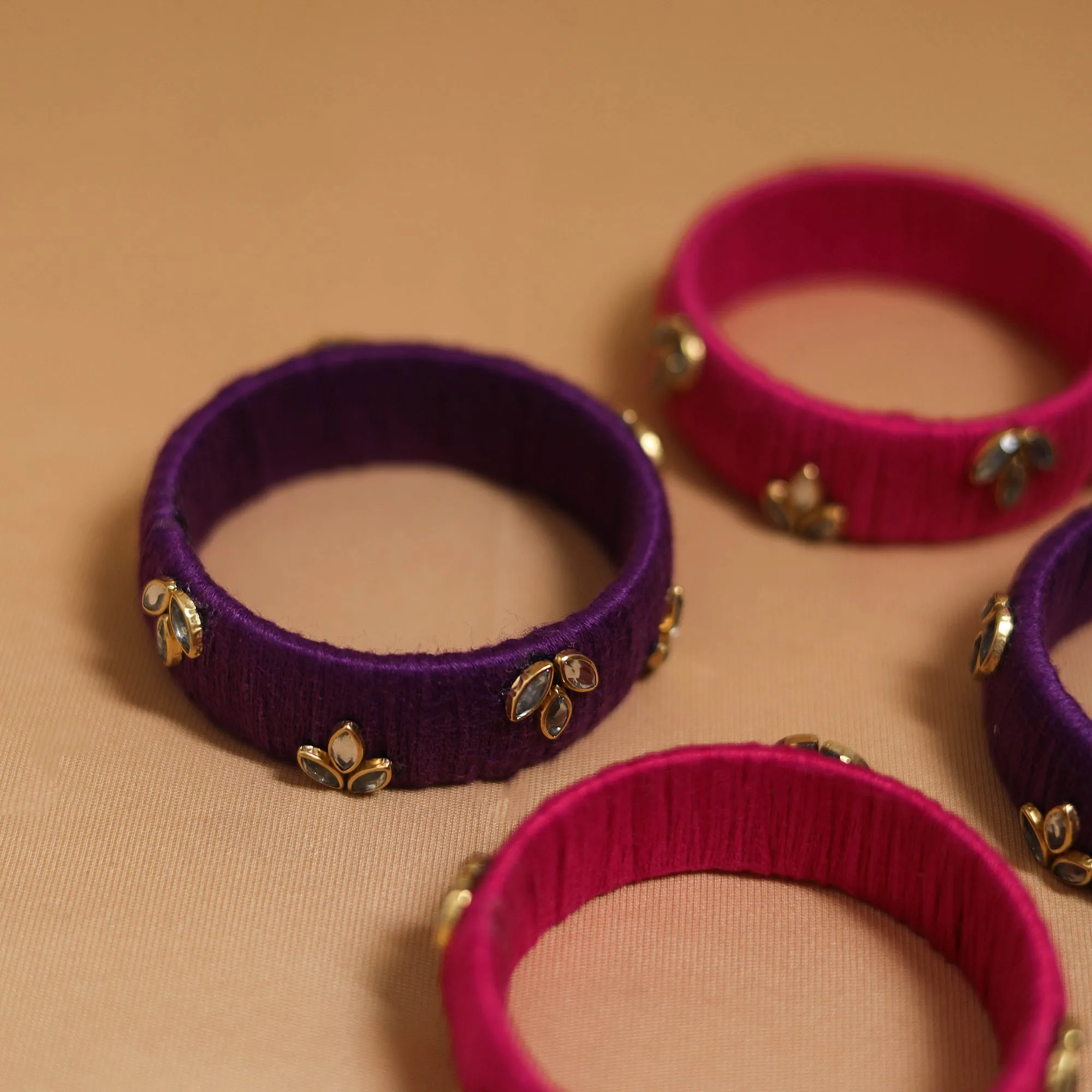 Thread Kundan Work Handmade Bangle SO4 (Size - 2-4) 15 sold by Itokri product image thumbnail 3