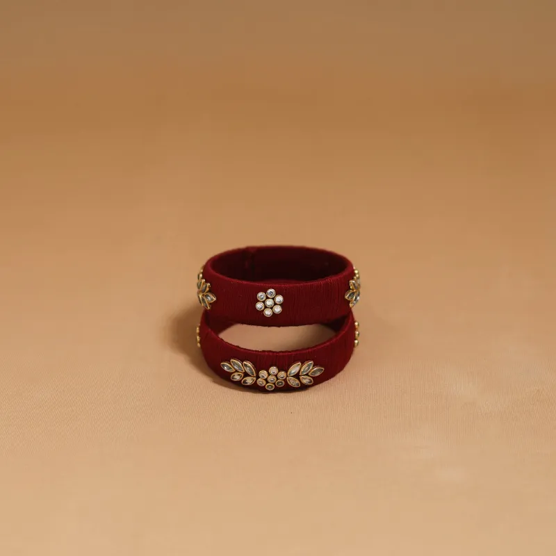 Thread Kundan Work Handmade Bangle SO2 (Size - 2-6) 08 made by Itokri