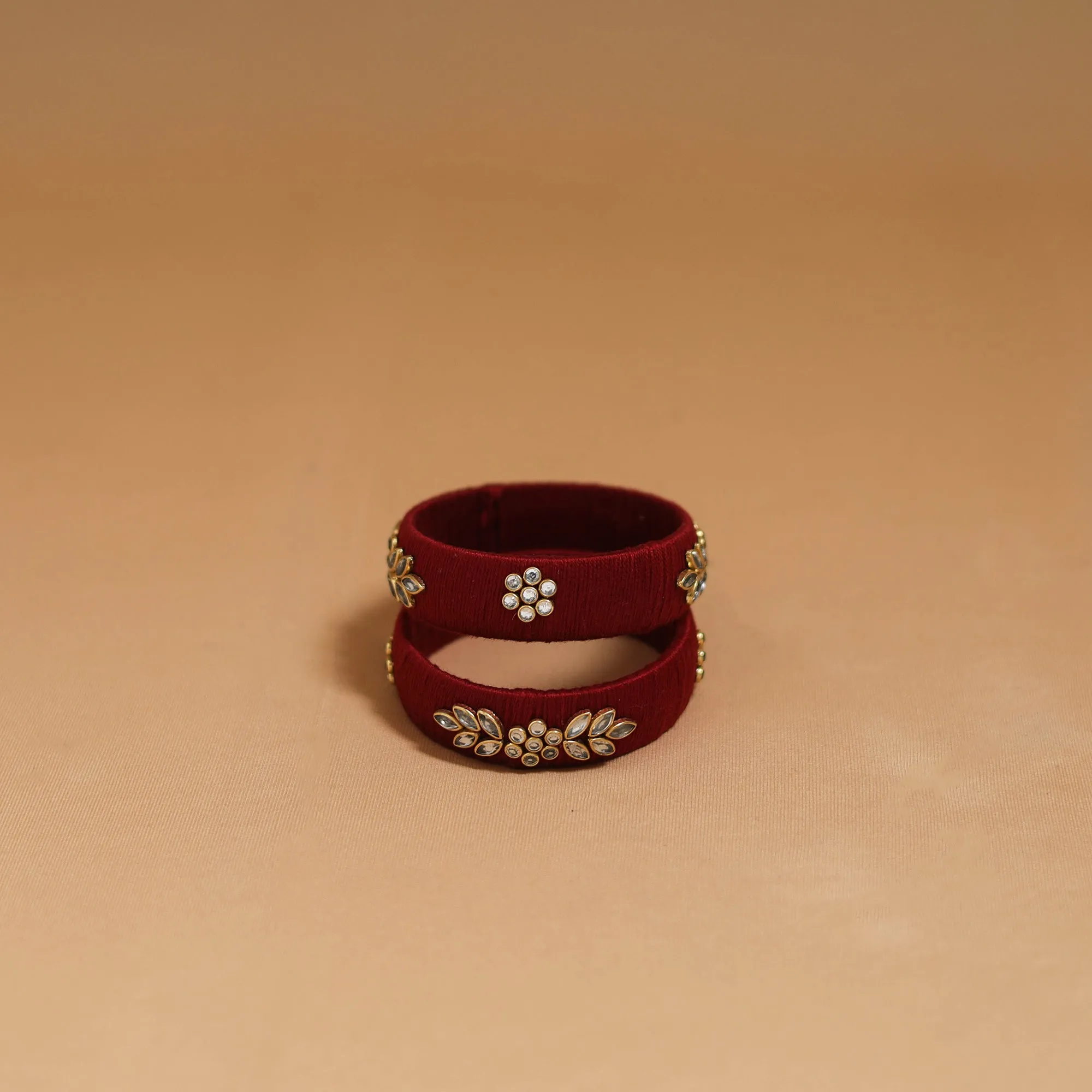 Thread Kundan Work Handmade Bangle SO2 (Size - 2-6) 08 sold by Itokri