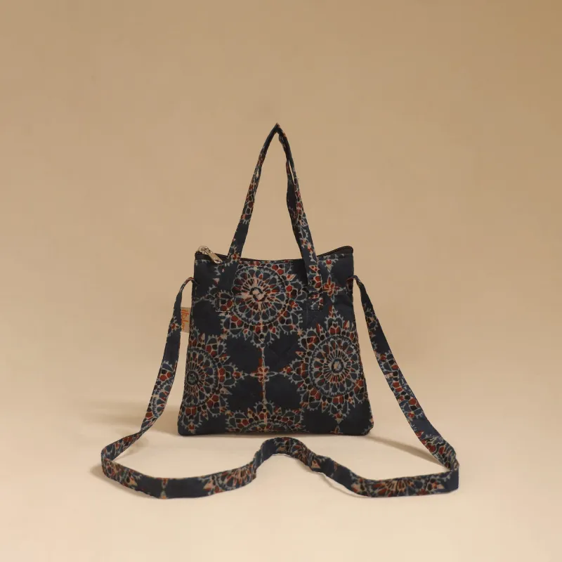 Blue - Handcrafted Quilted Sling Bag 44 made by Itokri