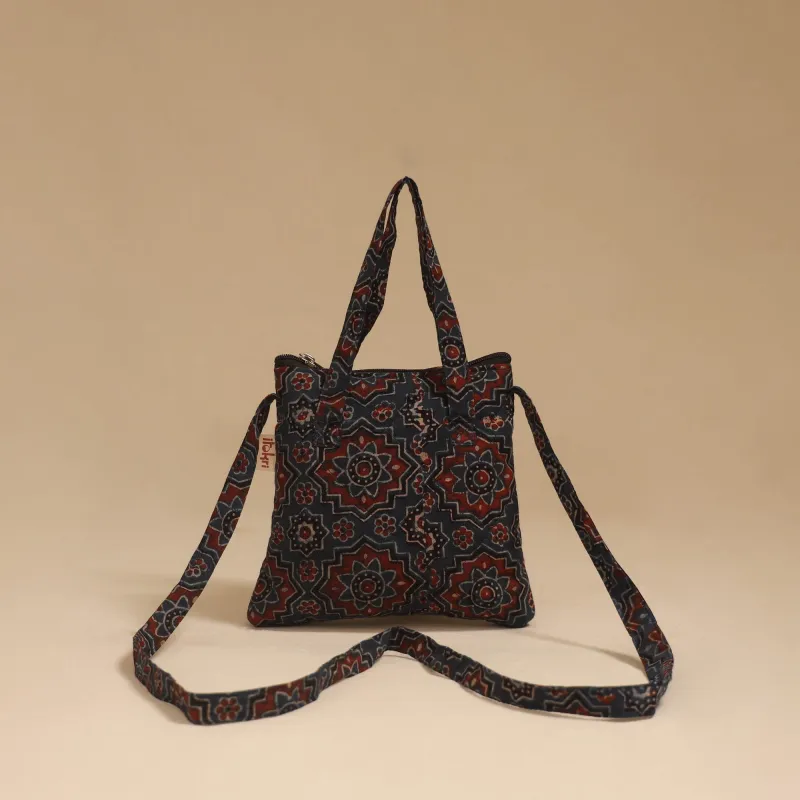 Blue - Handcrafted Quilted Sling Bag 43 made by Itokri