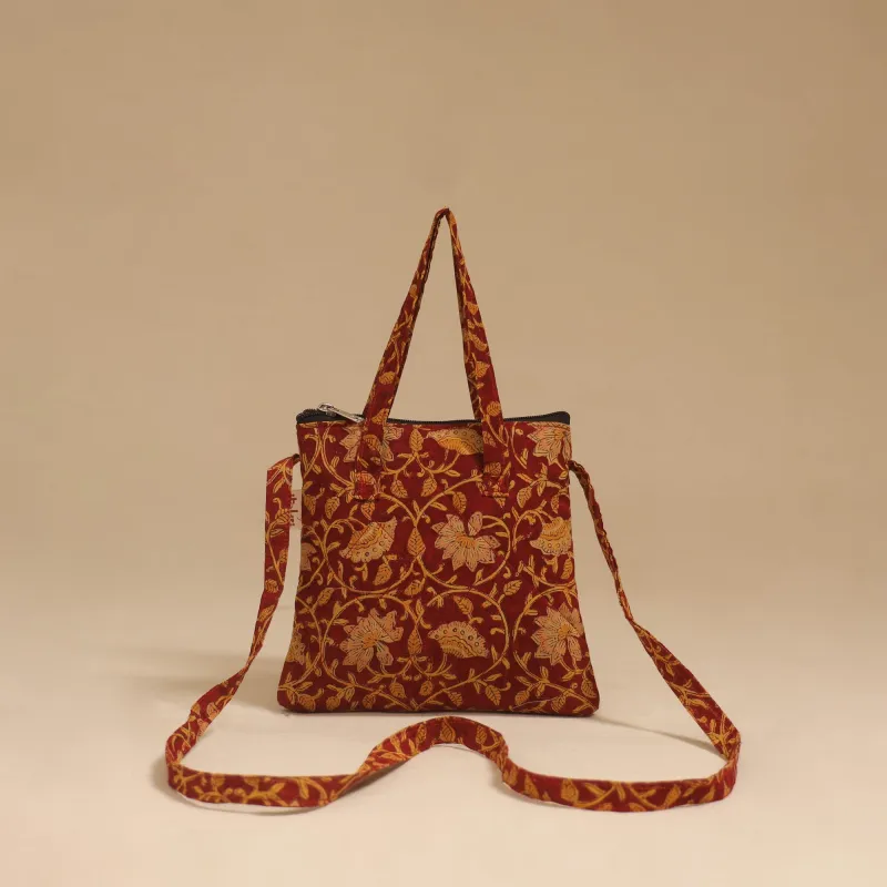 Red - Handcrafted Quilted Sling Bag 32 sold by Itokri