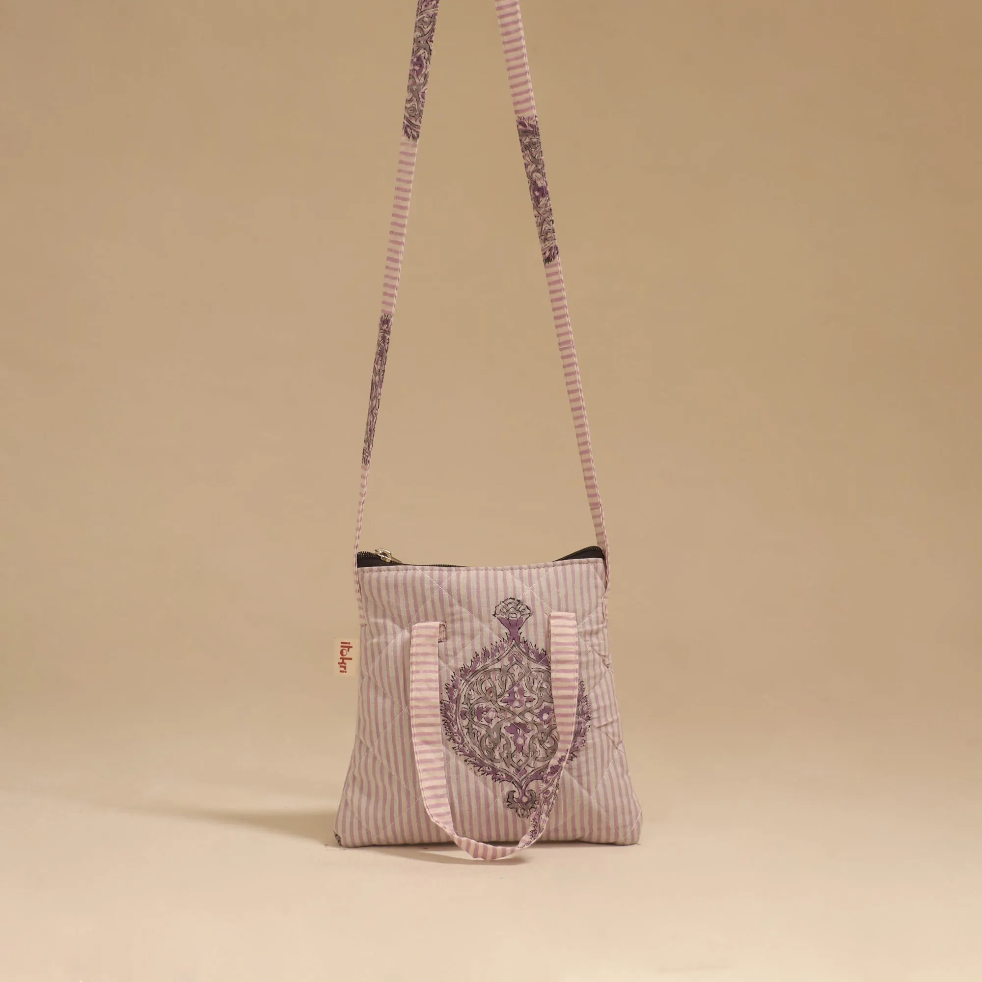 Pink - Handcrafted Quilted Sling Bag 29 sold by Itokri product image thumbnail 2