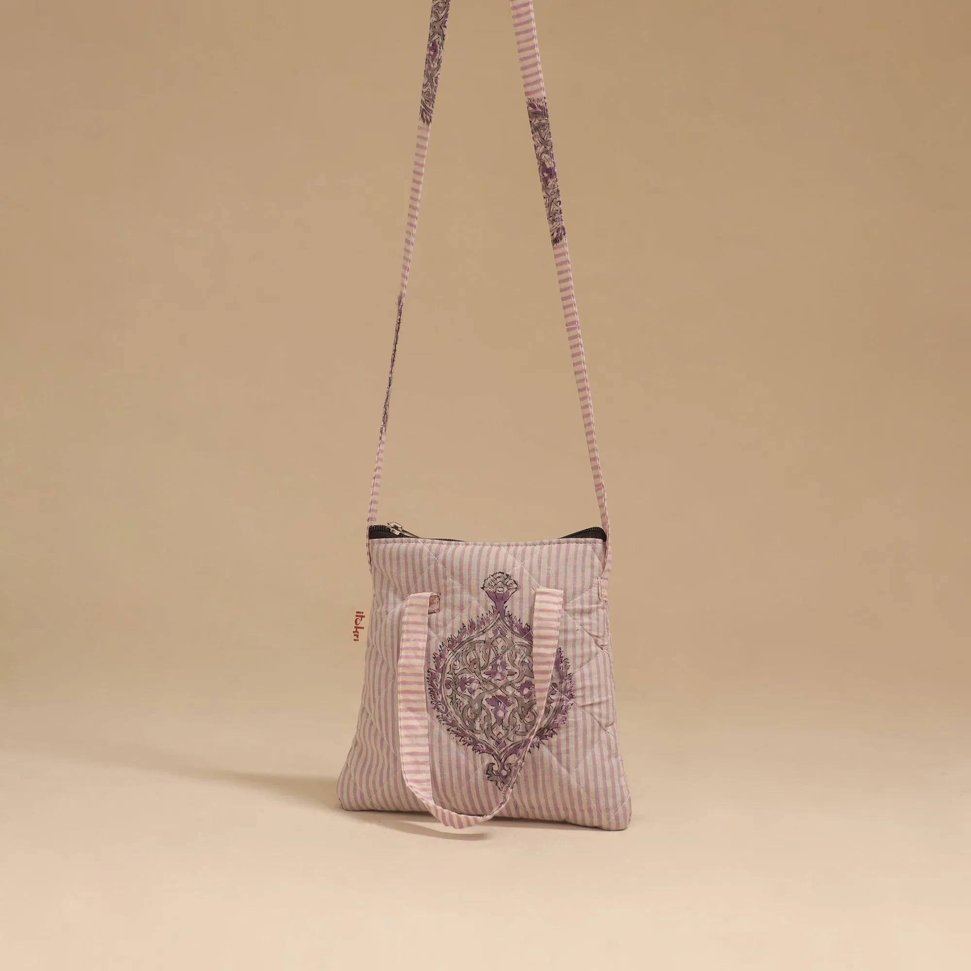 Pink - Handcrafted Quilted Sling Bag 29 sold by Itokri product image thumbnail 3