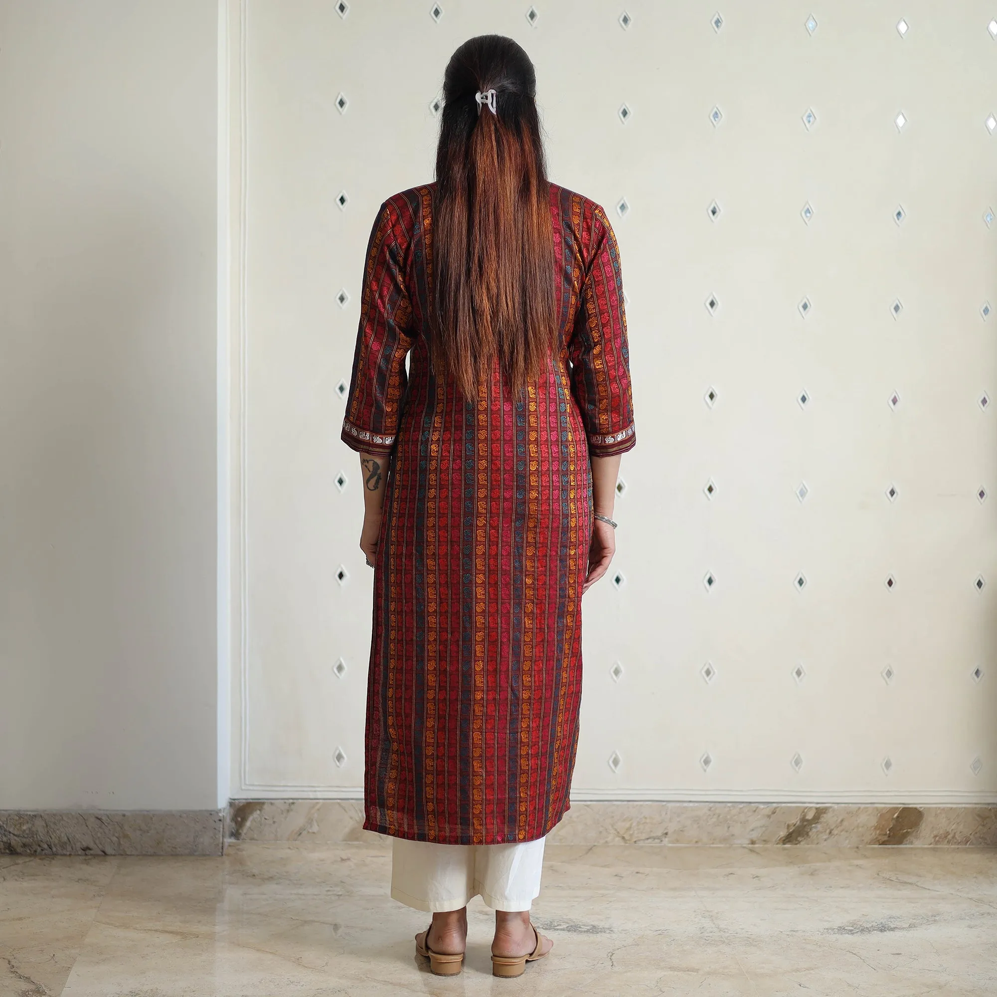 Multicolor - Traditional Cotton Khun Straight Kurta for Women 05 sold by Itokri product image thumbnail 4