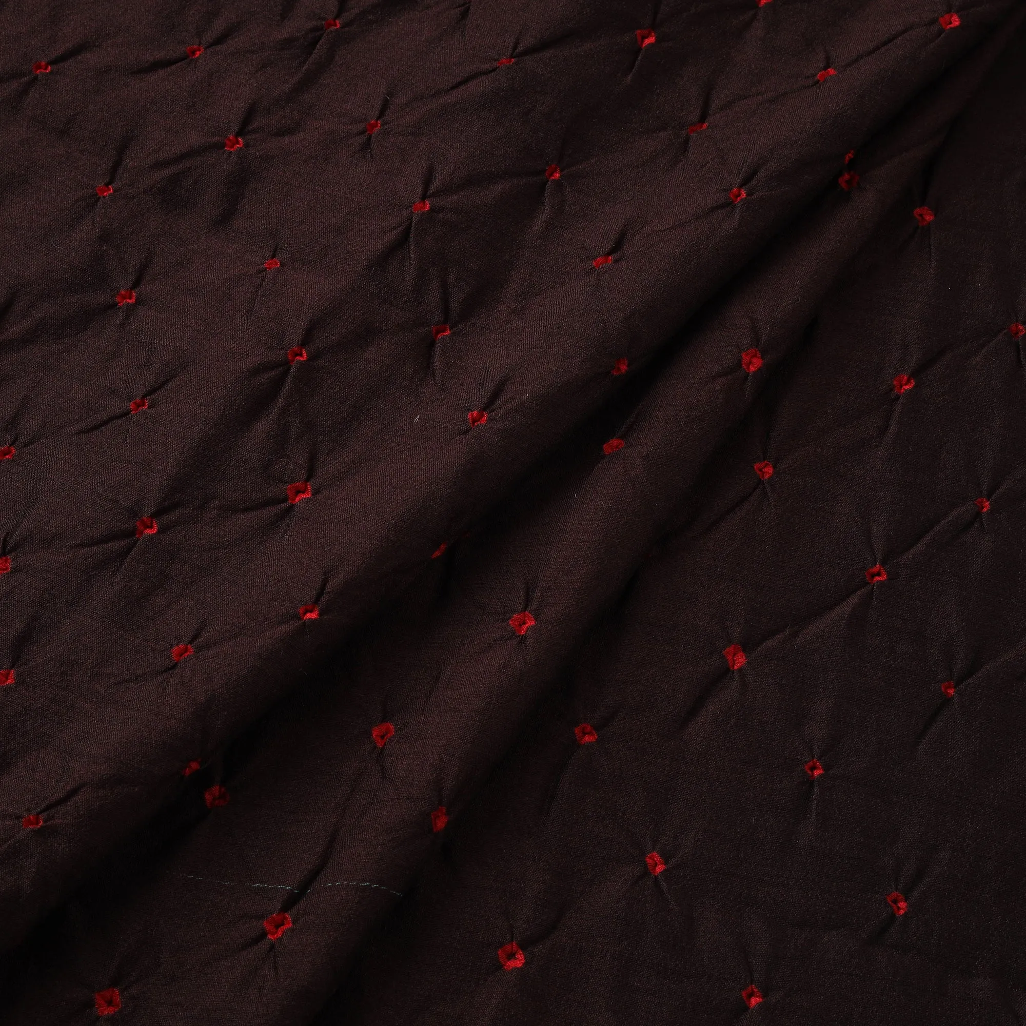 Brown - Silk Tie-Dye Bandhani Fabric with Zari Border 19 sold by Itokri product image thumbnail 3