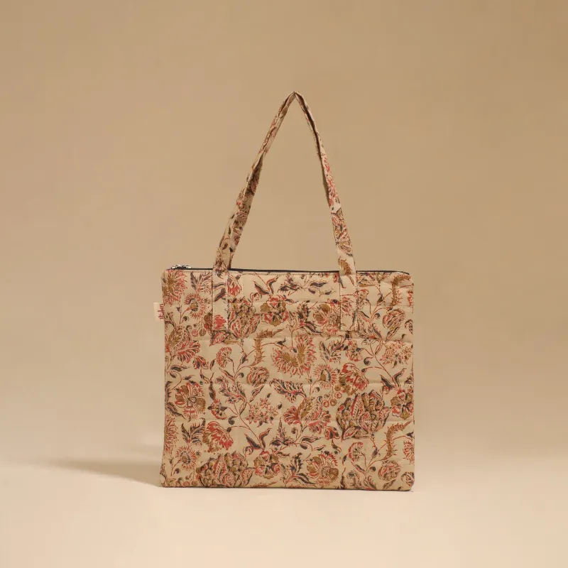 Beige - Handcrafted Quilted Handbag 22 sold by Itokri
