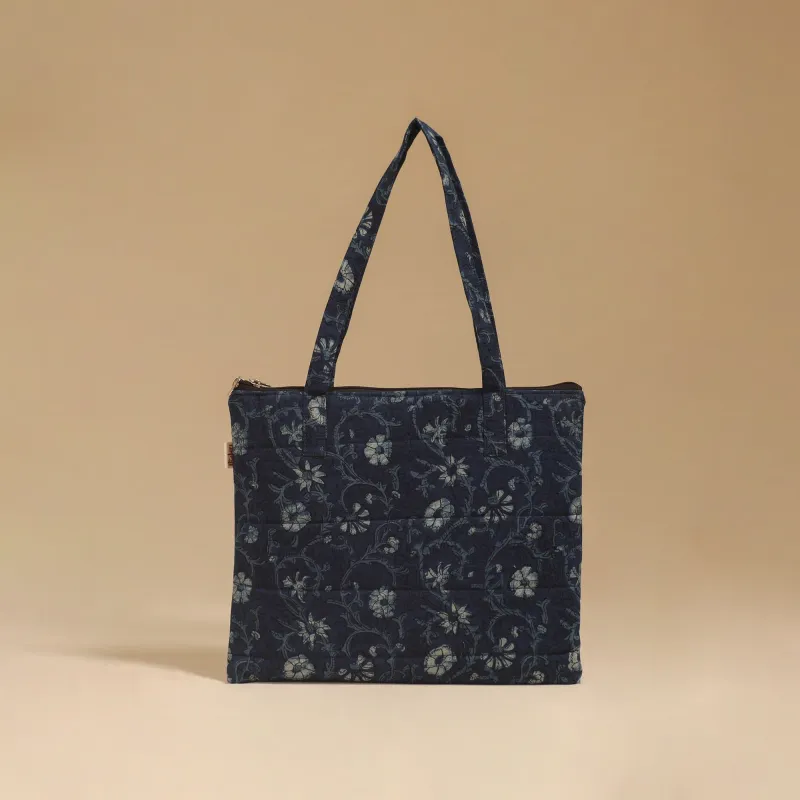 Blue - Handcrafted Quilted Handbag 14 sold by Itokri