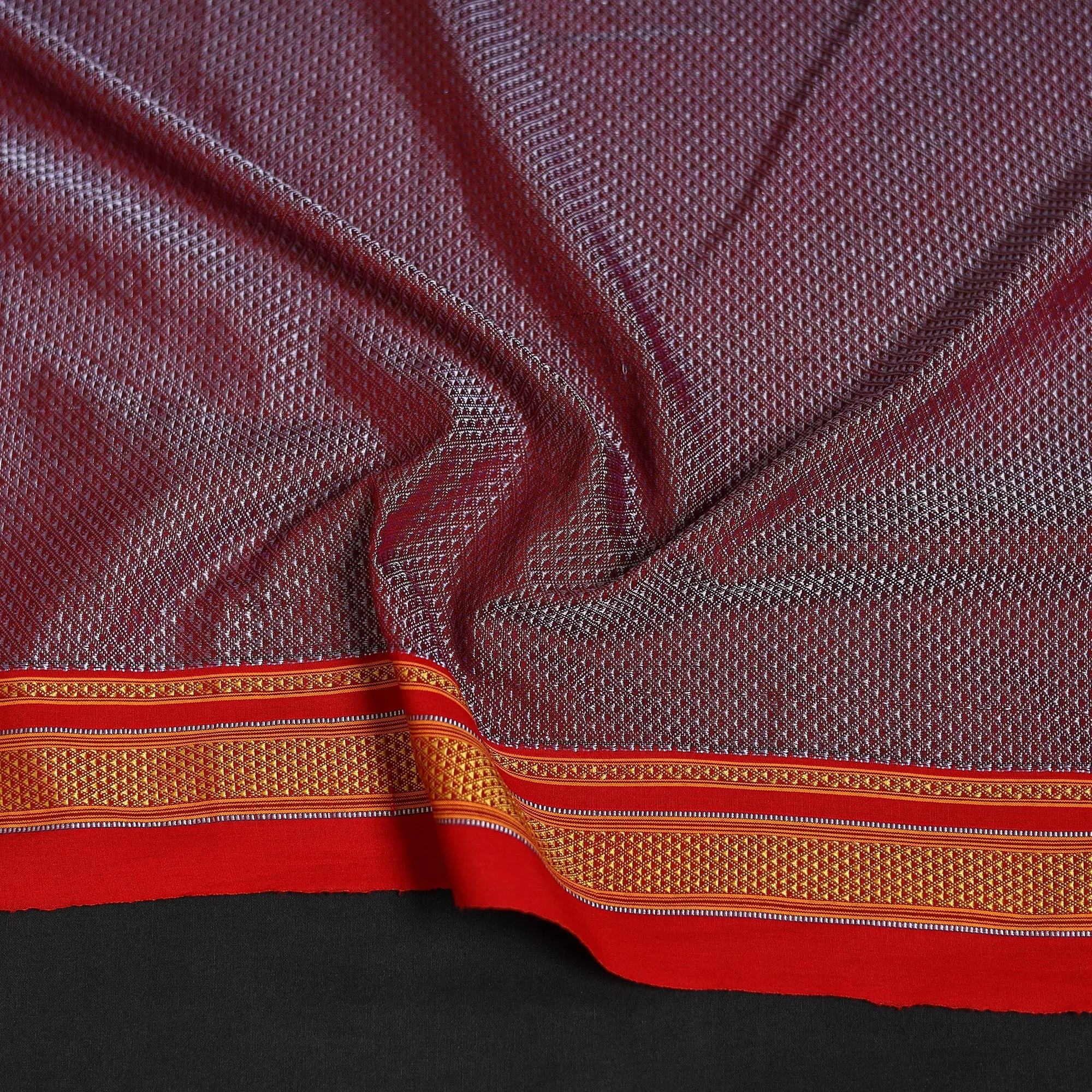 Maroon - Khun Weave Cotton Blouse Piece 38 sold by Itokri product image thumbnail 3