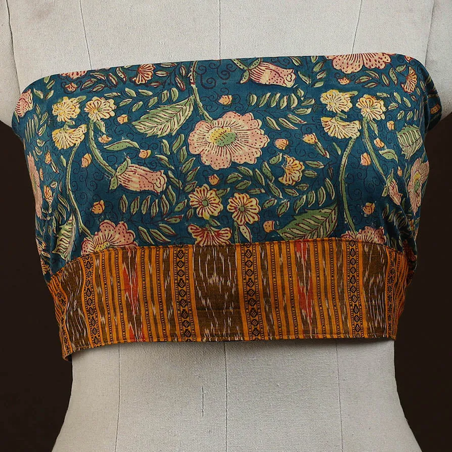 Blue - Block Print Cotton Sanganeri Blouse Piece 30 sold by Itokri product image thumbnail 2