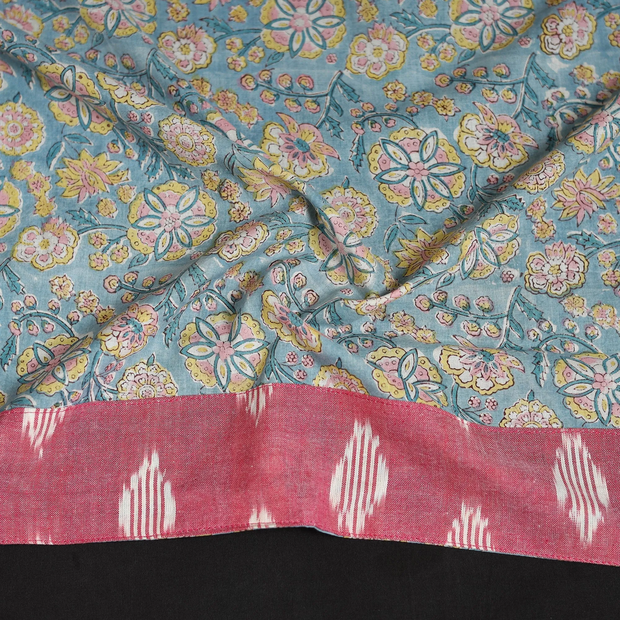 Blue - Block Print Cotton Sanganeri Blouse Piece 29 sold by Itokri product image thumbnail 3