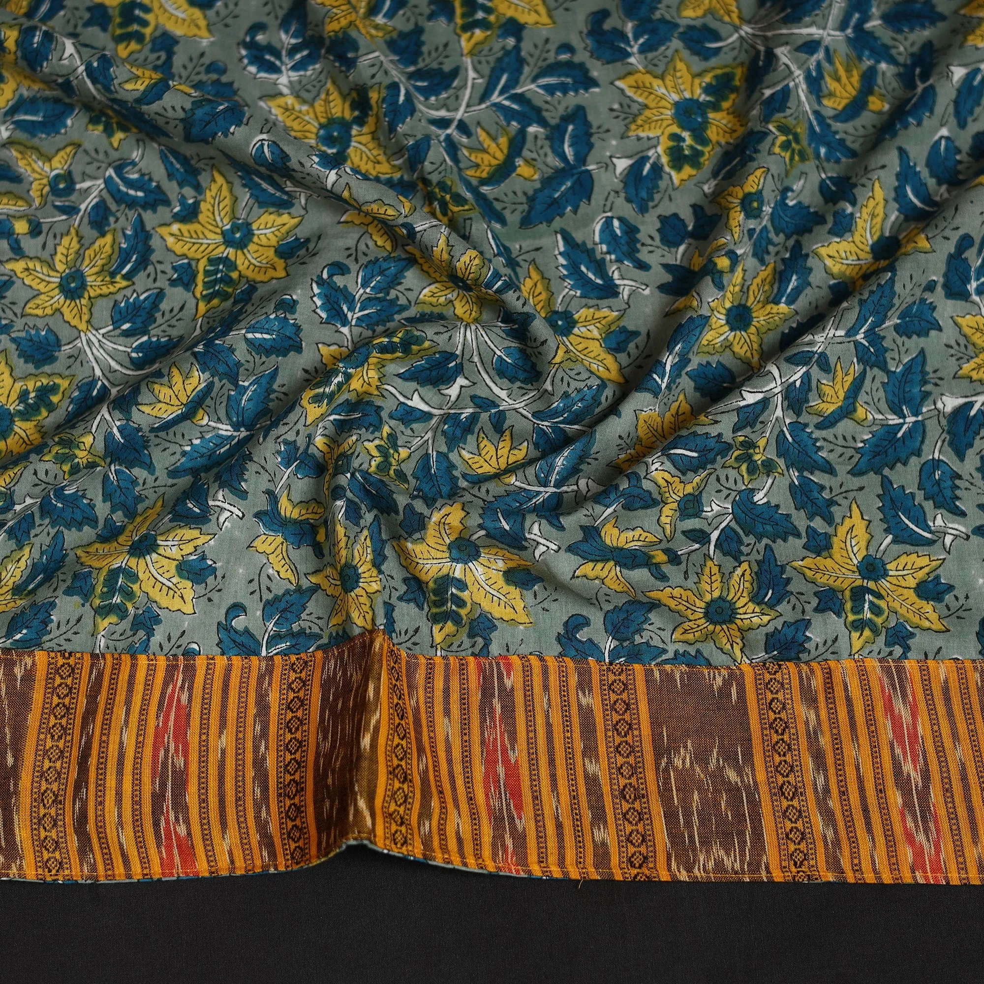 Grey - Block Print Cotton Sanganeri Blouse Piece 26 sold by Itokri product image thumbnail 3
