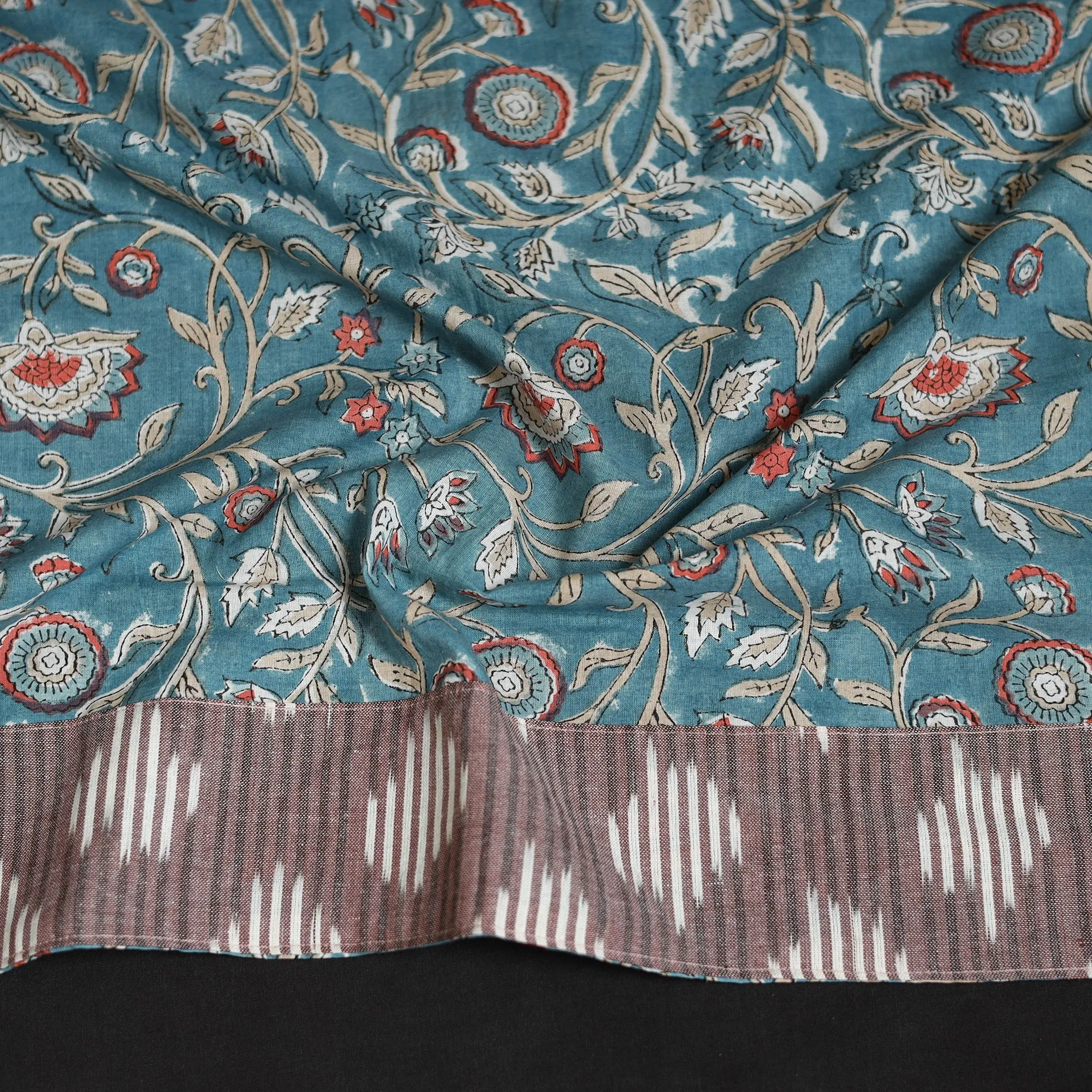 Blue - Block Print Cotton Sanganeri Blouse Piece 23 sold by Itokri product image thumbnail 3
