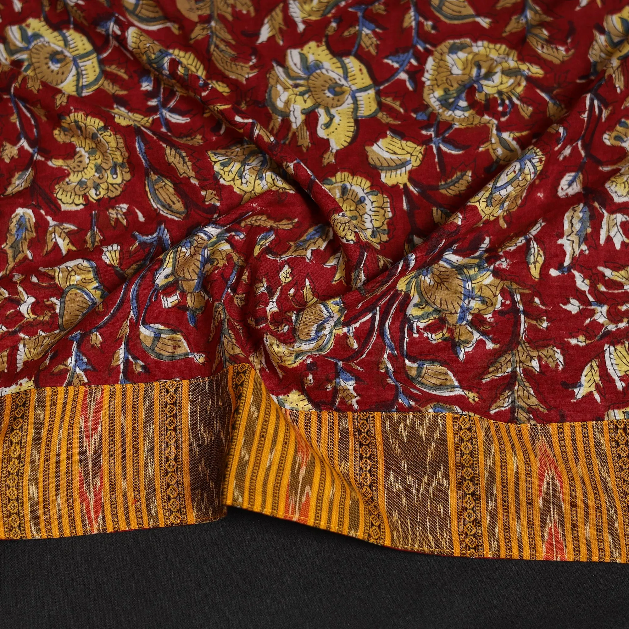 Red - Block Print Cotton Sanganeri Blouse Piece 13 sold by Itokri product image thumbnail 3